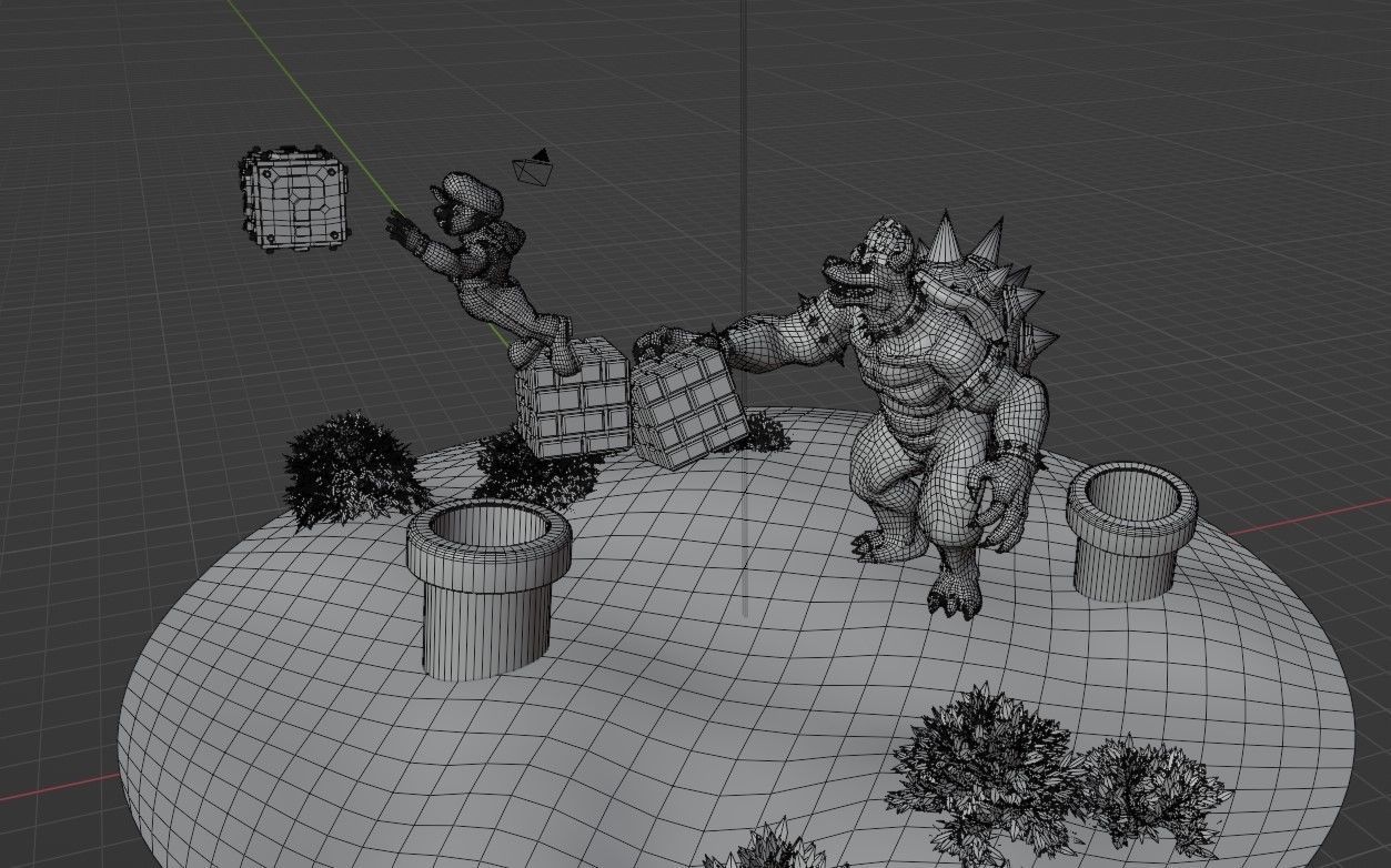 Super Maryo Low-poly 3D model_13