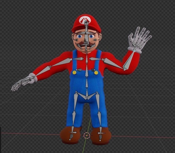 Super Maryo Low-poly 3D model_10