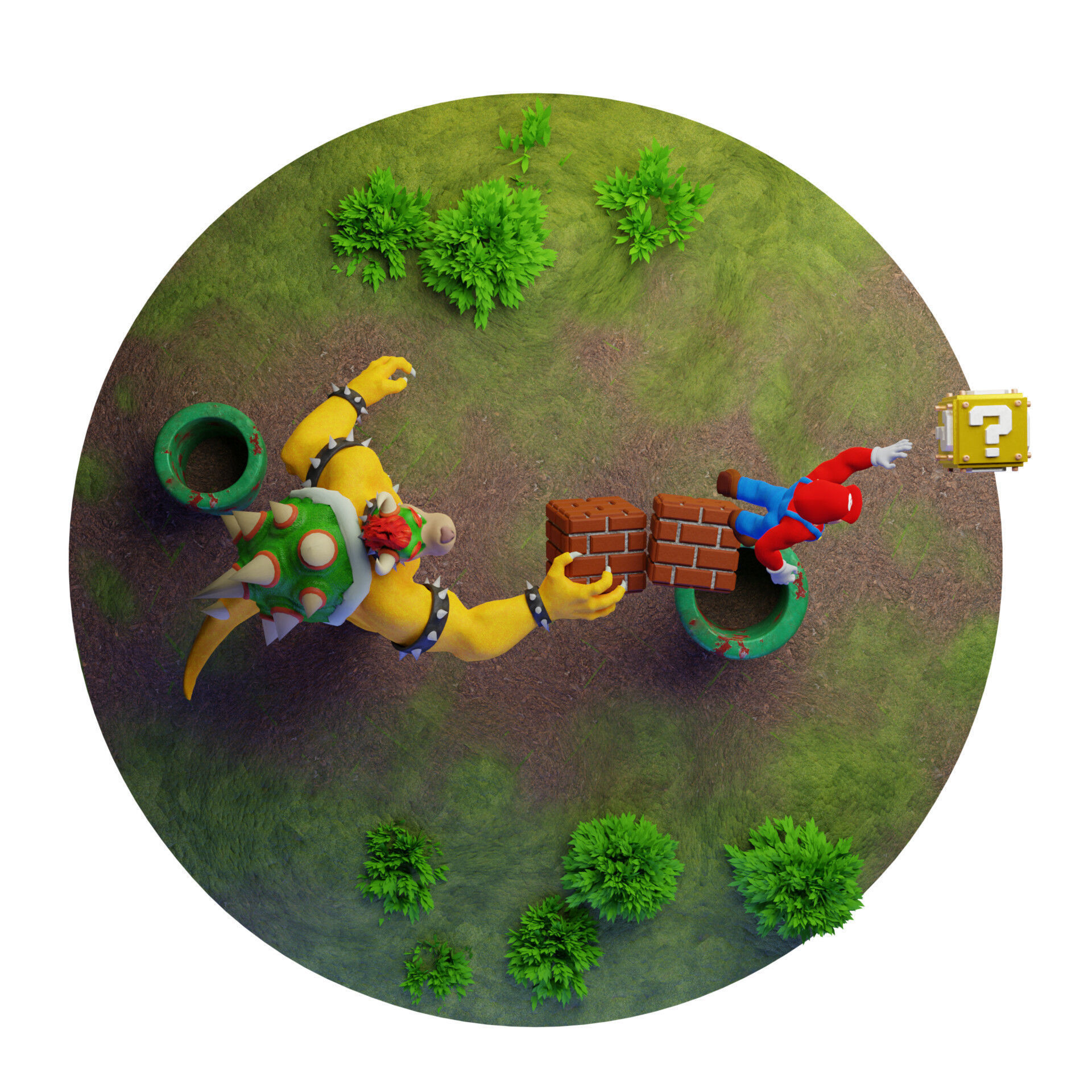 Super Maryo Low-poly 3D model_4