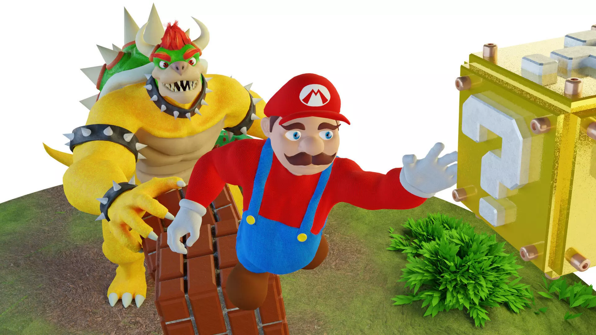 Super Maryo Low-poly 3D model_0