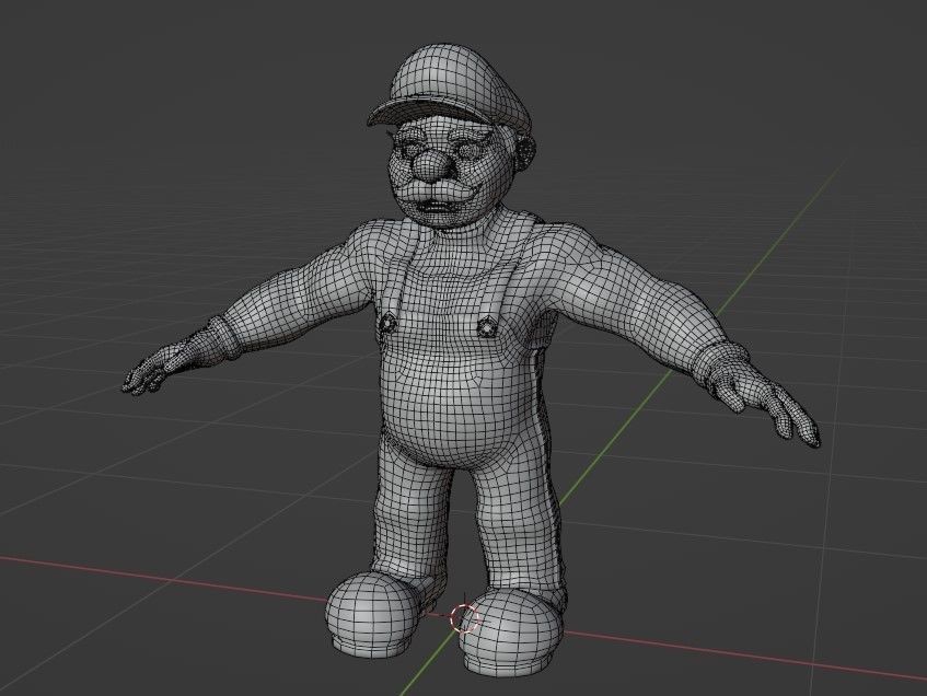 Super Maryo Low-poly 3D model_12