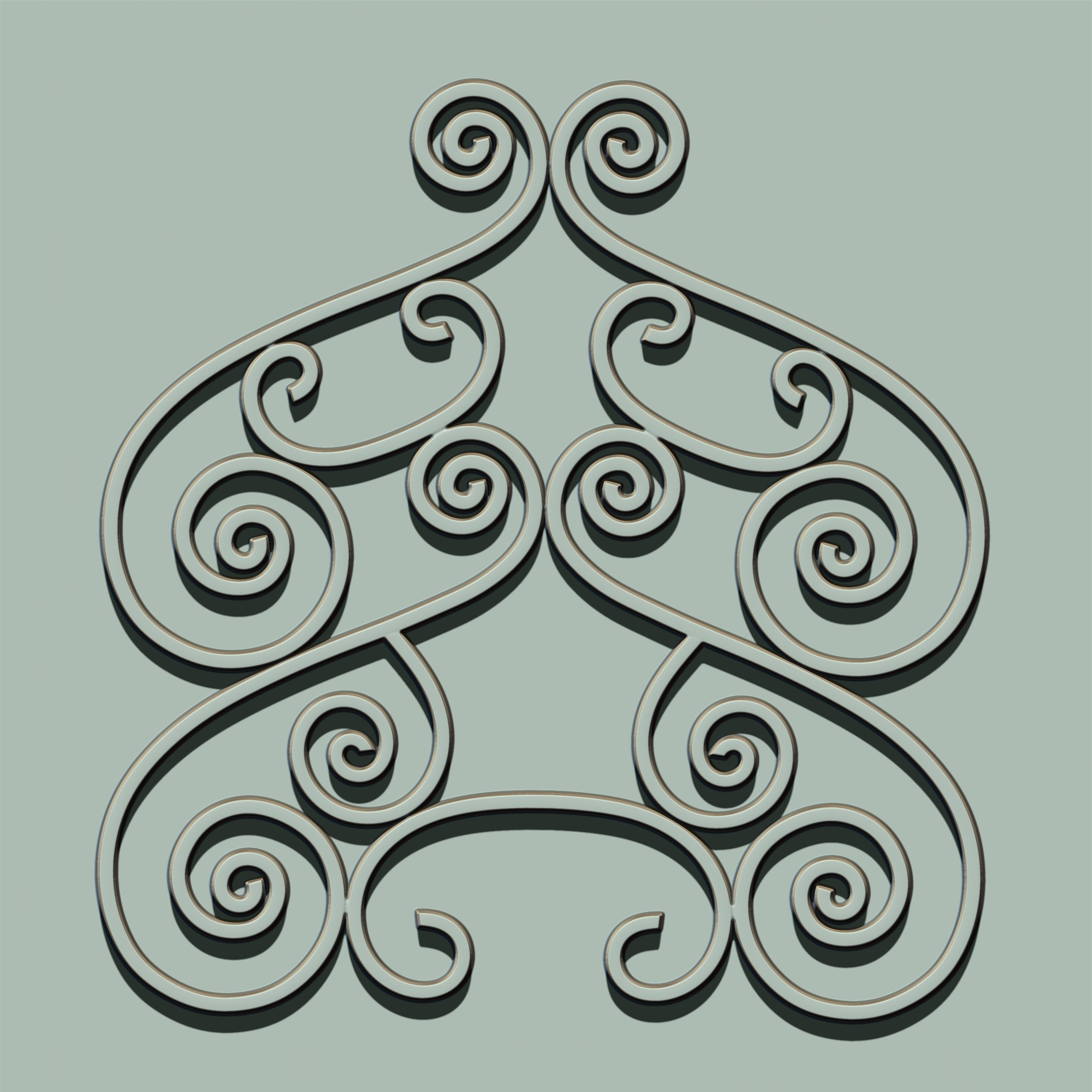 Grill Ornament IMM and VDM Brush for Zbrush Vol 2 Low-poly 3D model_24