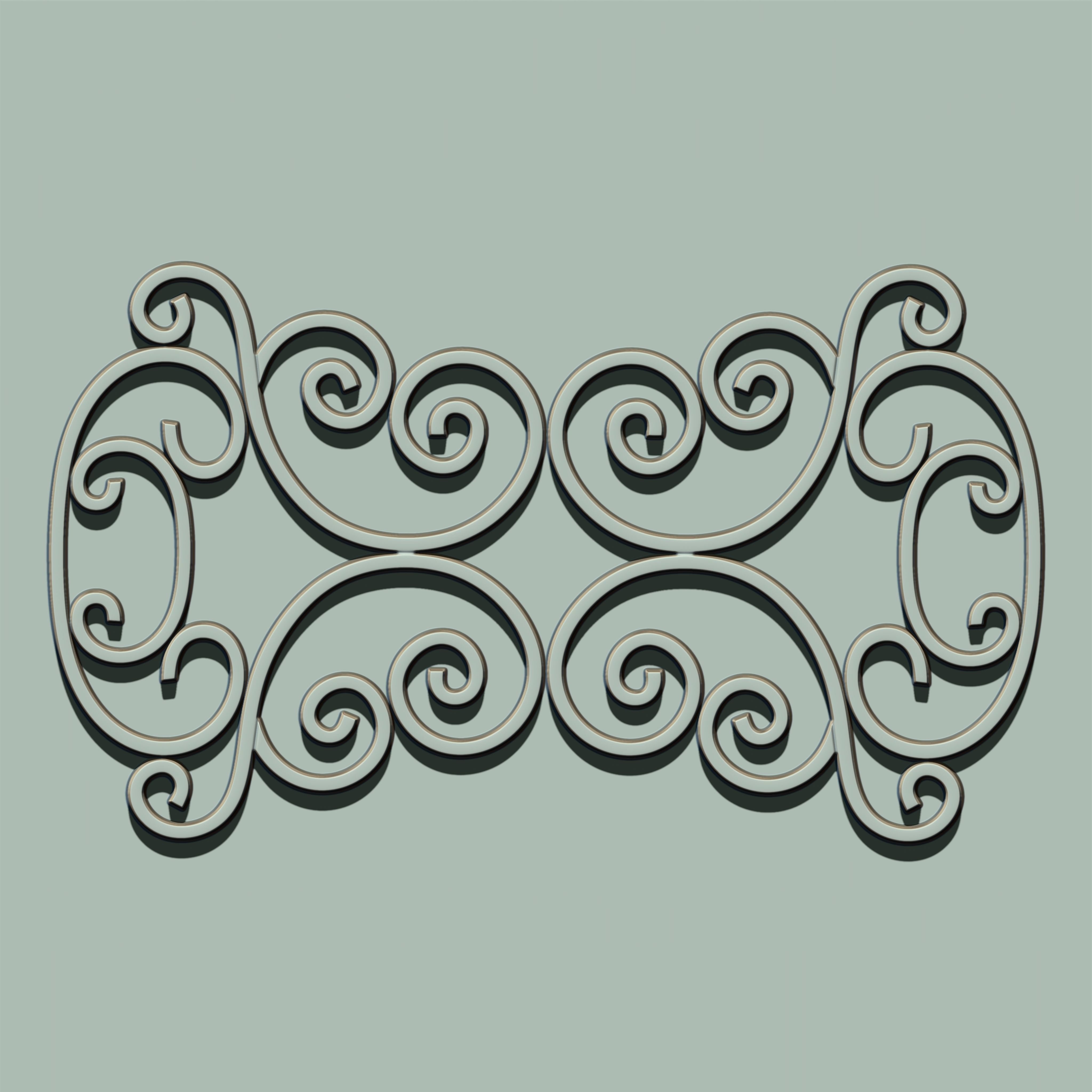 Grill Ornament IMM and VDM Brush for Zbrush Vol 2 Low-poly 3D model_13