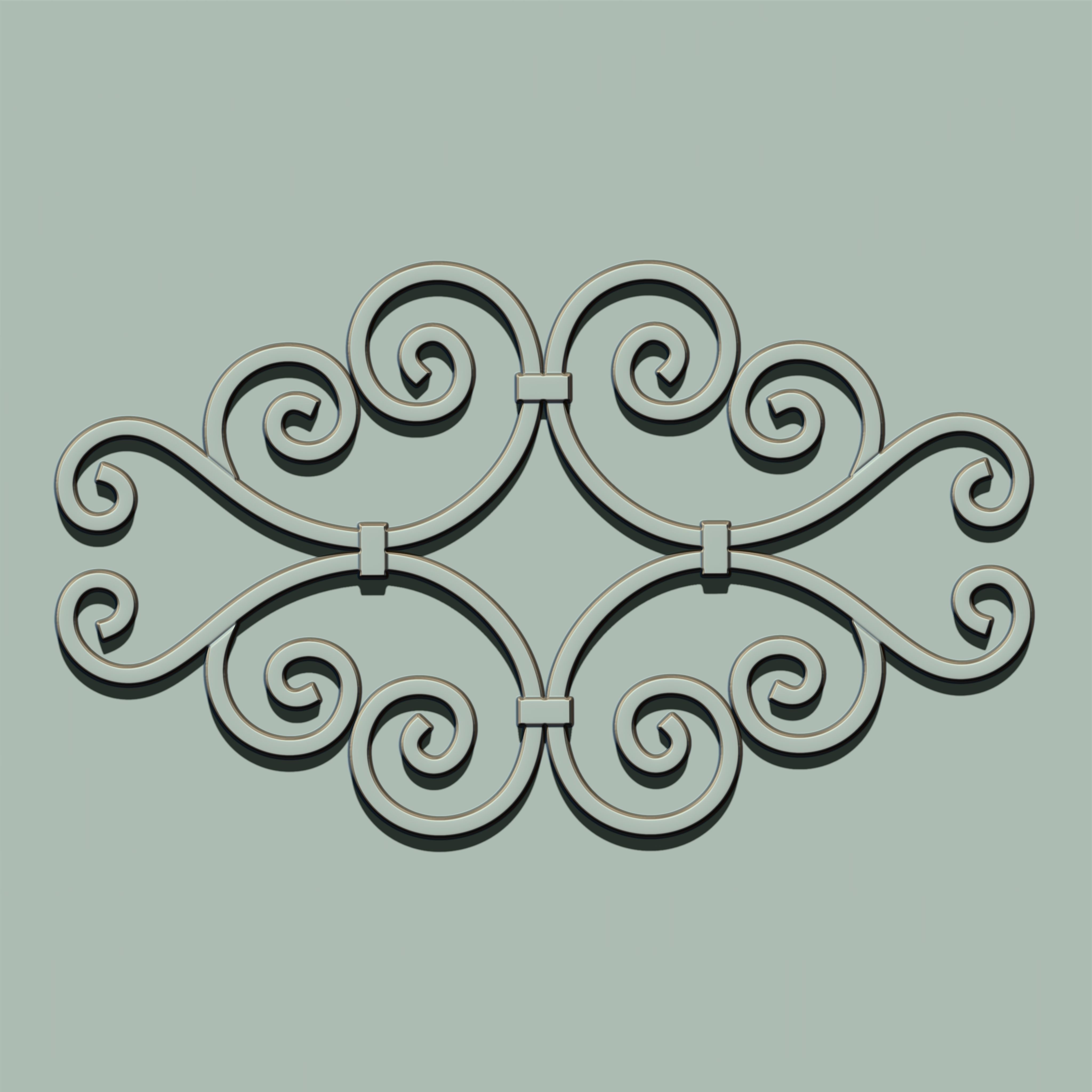 Grill Ornament IMM and VDM Brush for Zbrush Vol 2 Low-poly 3D model_12