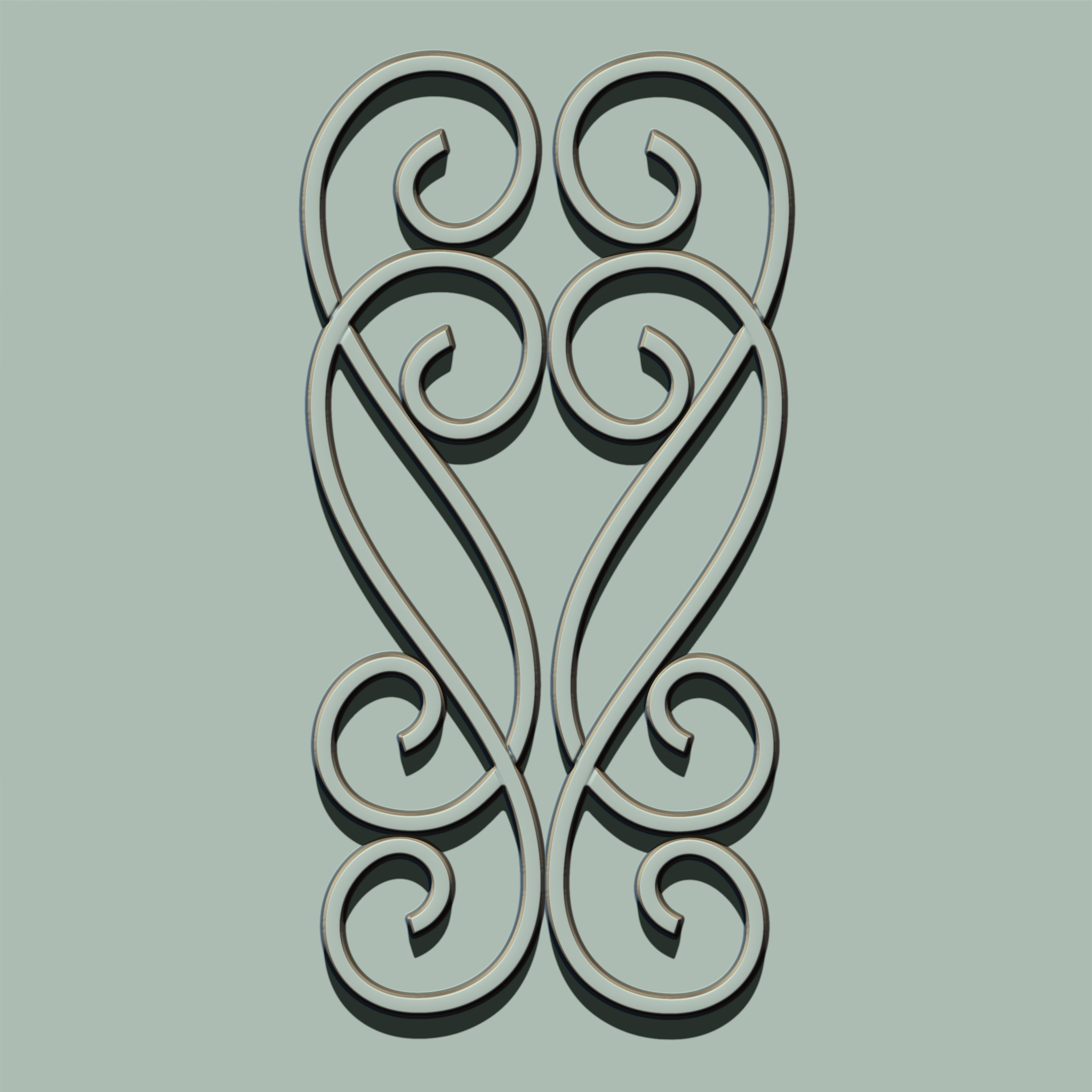 Grill Ornament IMM and VDM Brush for Zbrush Vol 2 Low-poly 3D model_9