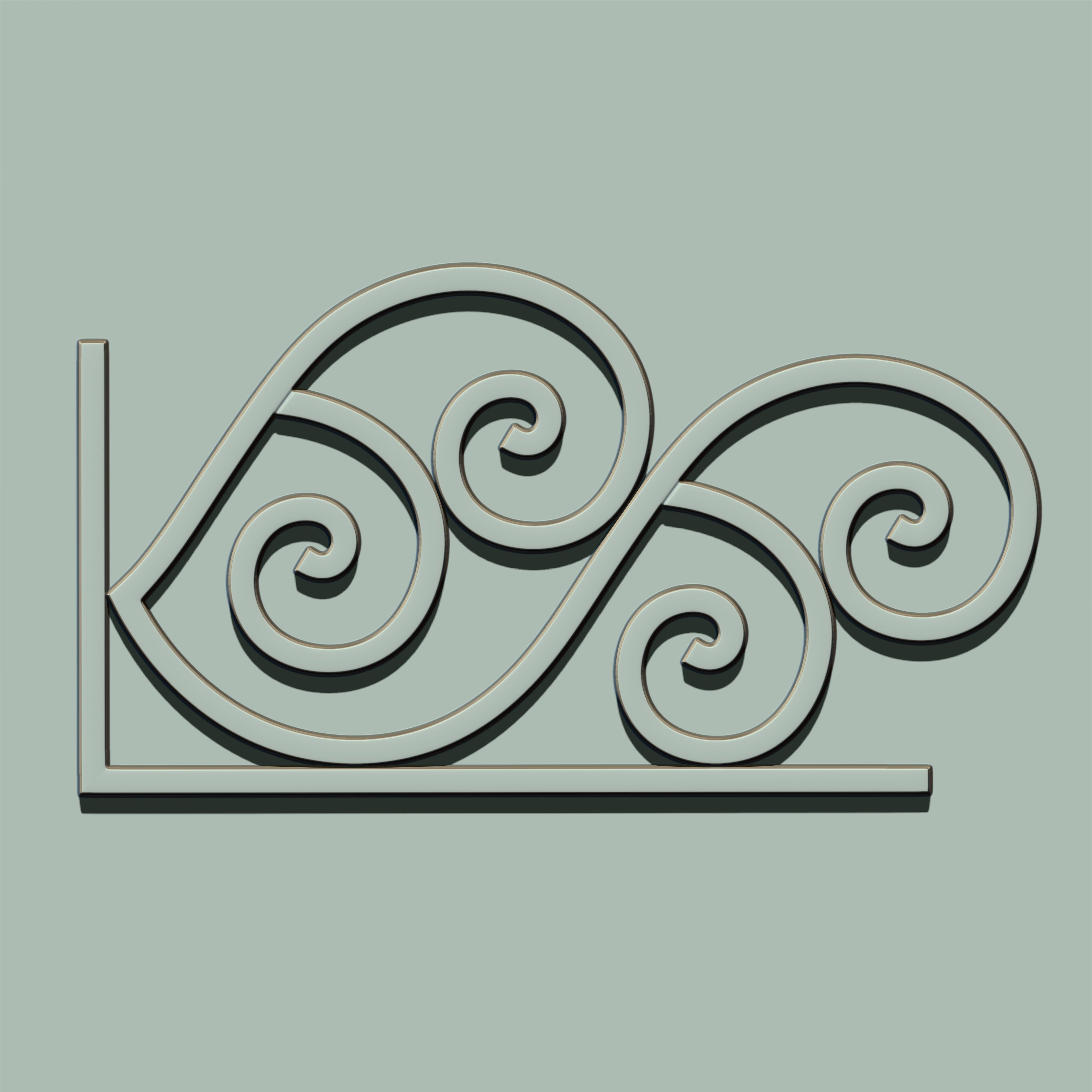 Grill Ornament IMM and VDM Brush for Zbrush Vol 2 Low-poly 3D model_4