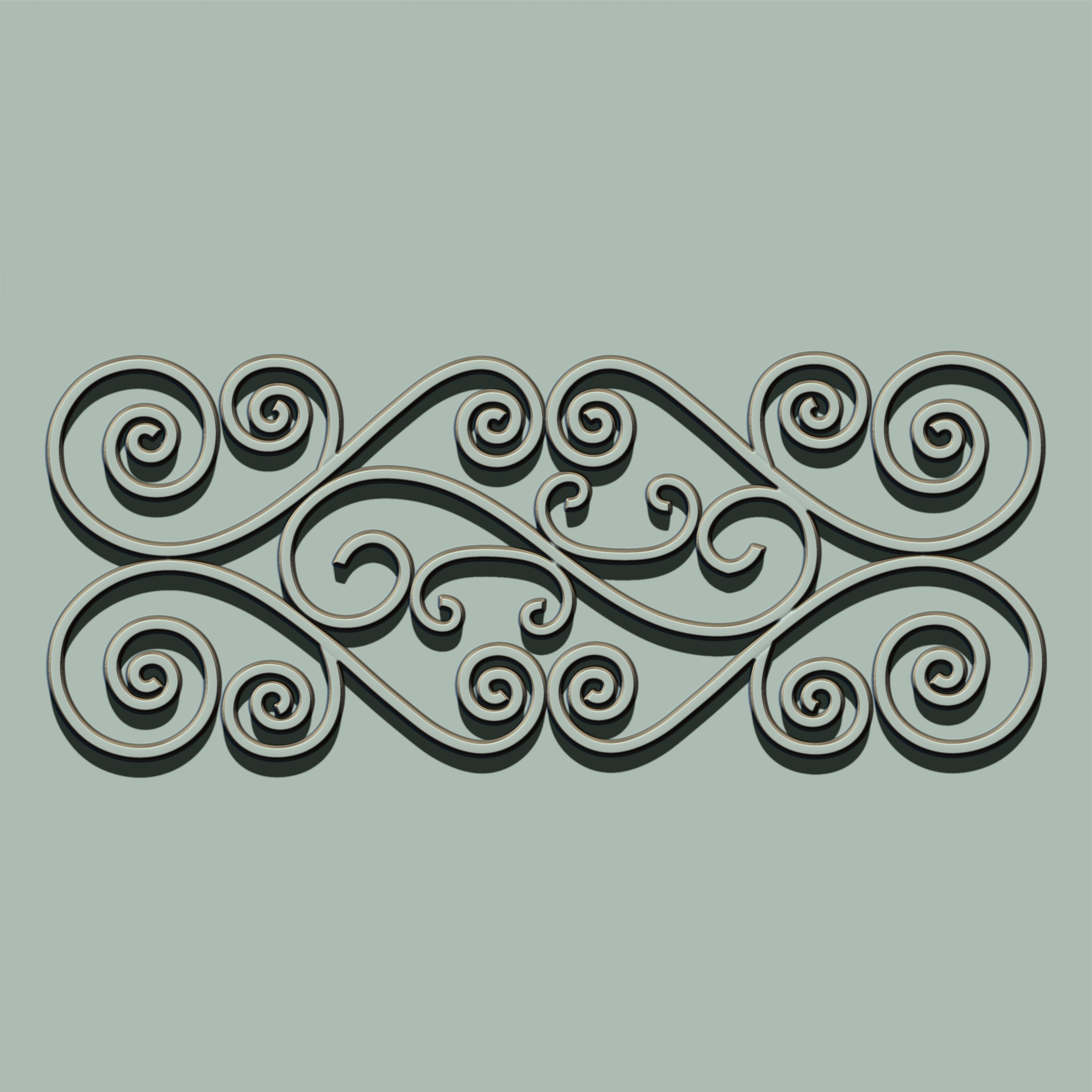 Grill Ornament IMM and VDM Brush for Zbrush Vol 2 Low-poly 3D model_23