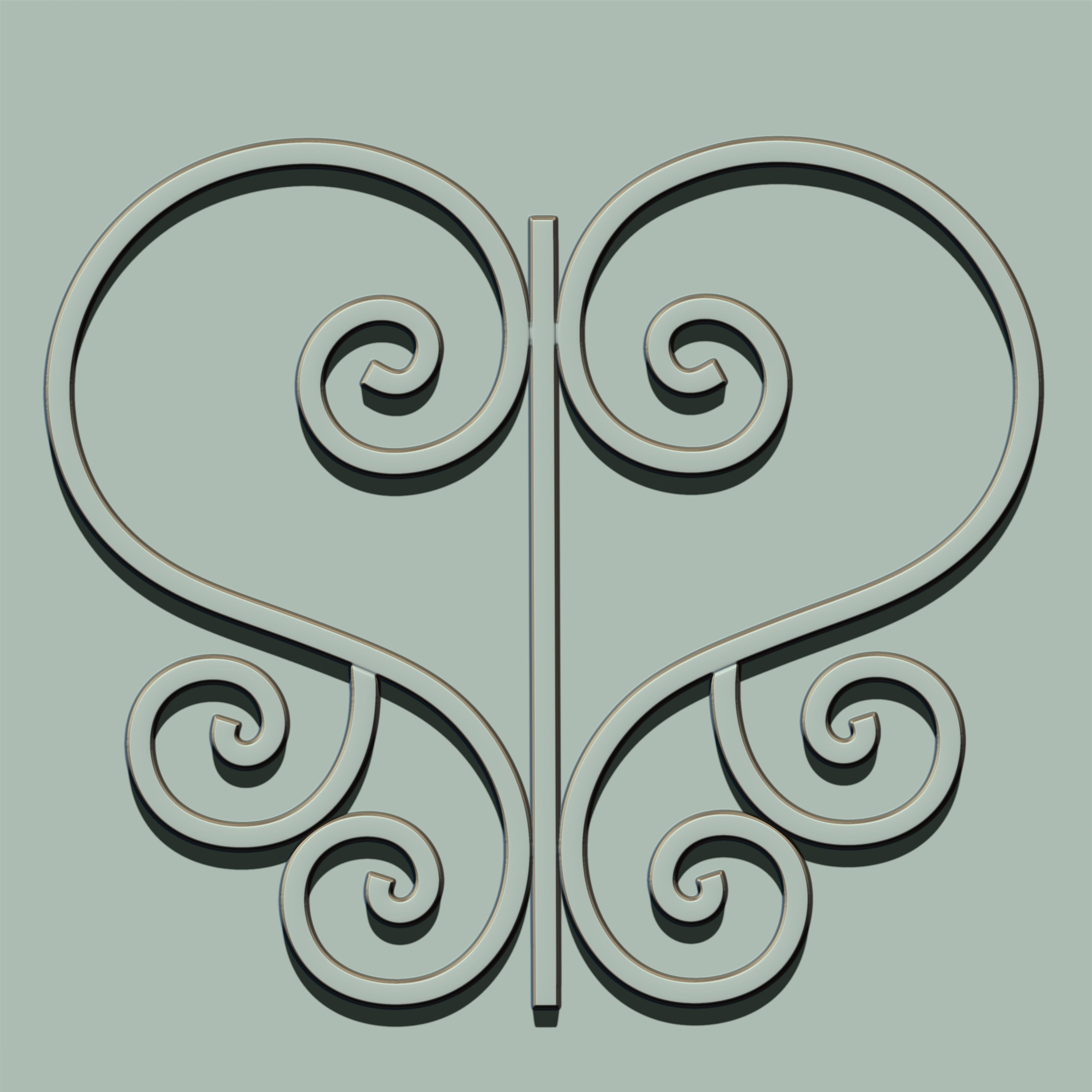 Grill Ornament IMM and VDM Brush for Zbrush Vol 2 Low-poly 3D model_1