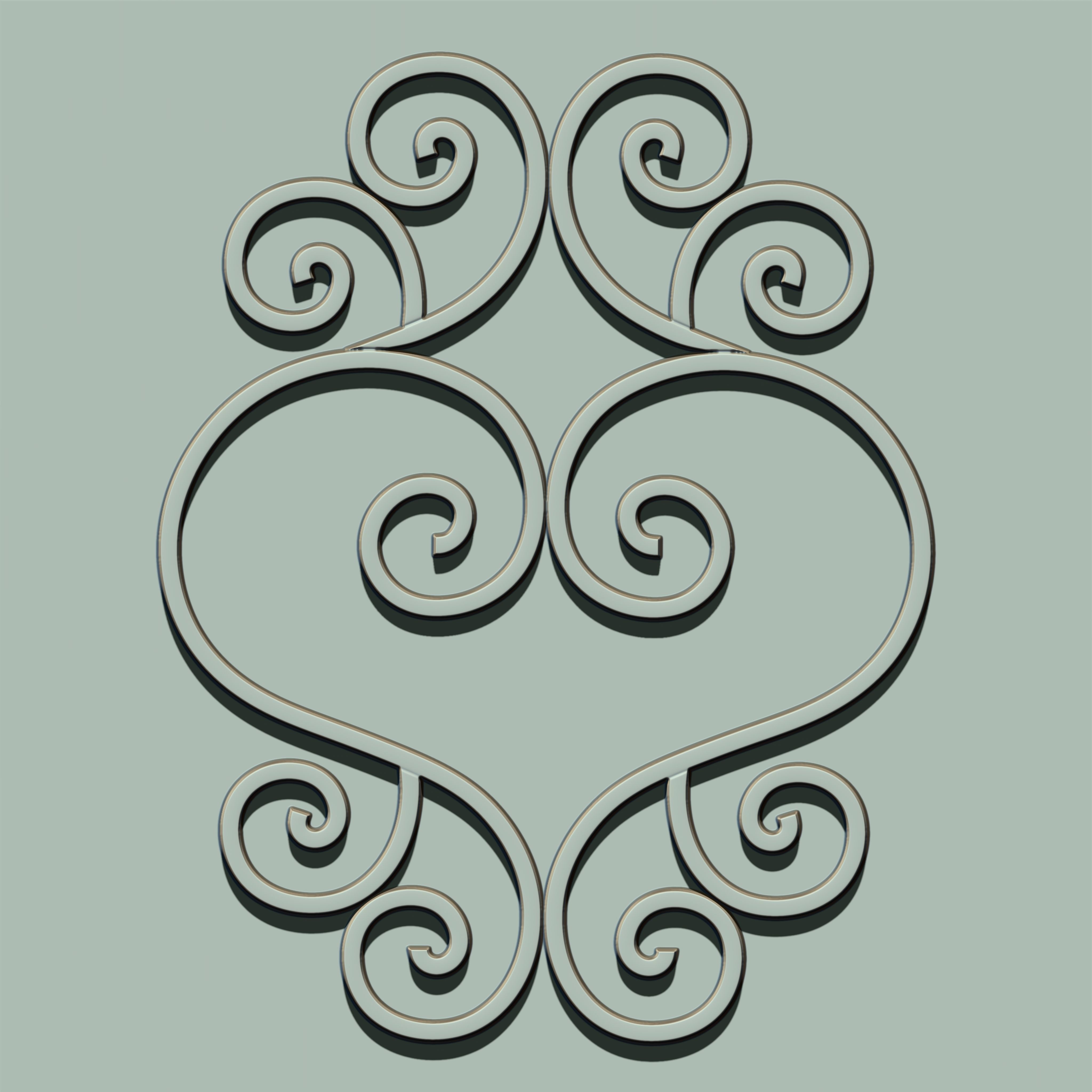 Grill Ornament IMM and VDM Brush for Zbrush Vol 2 Low-poly 3D model_2