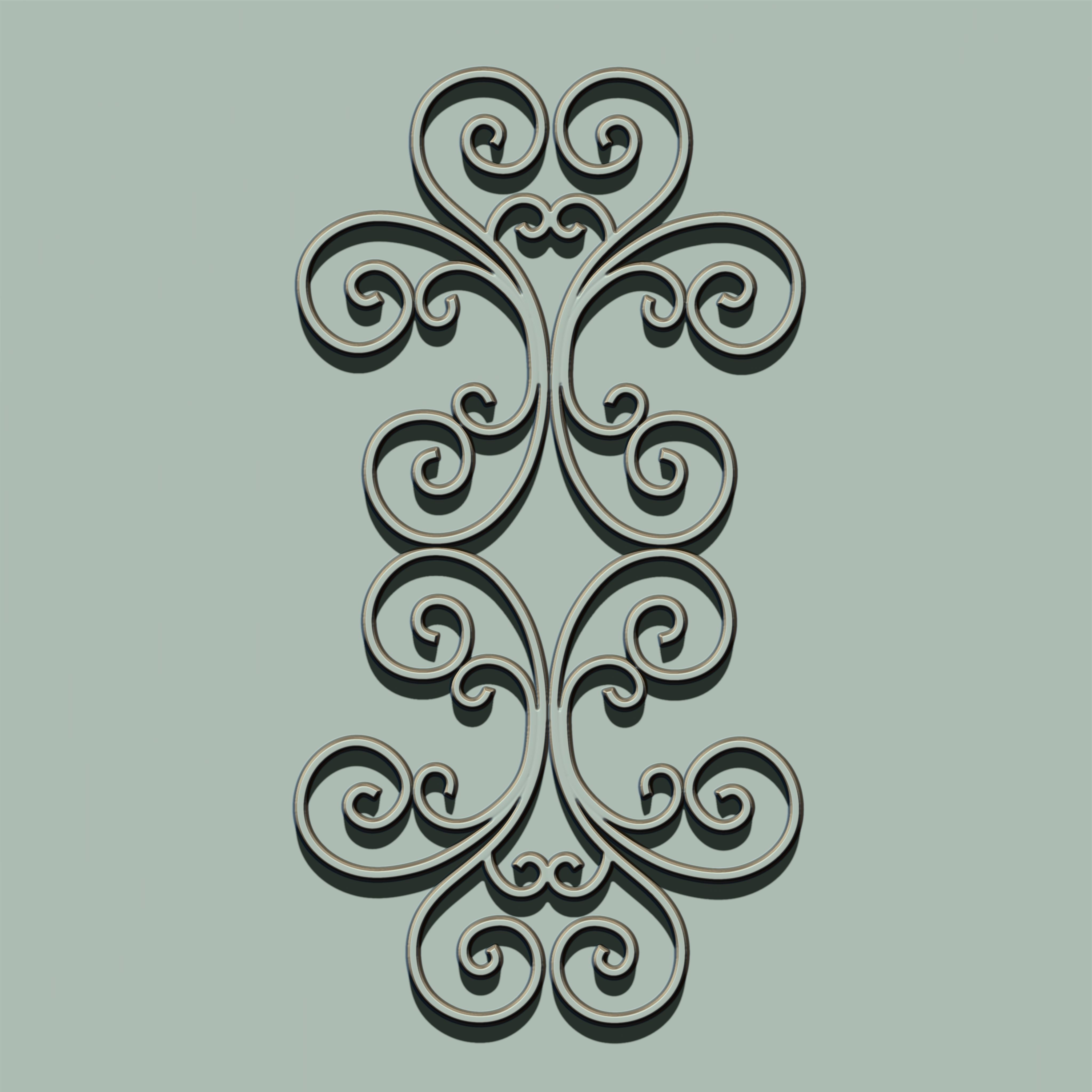 Grill Ornament IMM and VDM Brush for Zbrush Vol 2 Low-poly 3D model_25