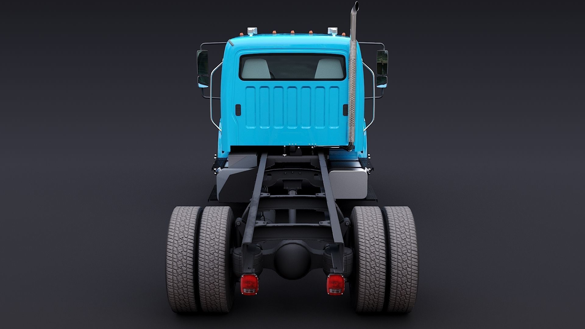 Freightliner M2 106 Day Cab truck Low-poly 3D model_7