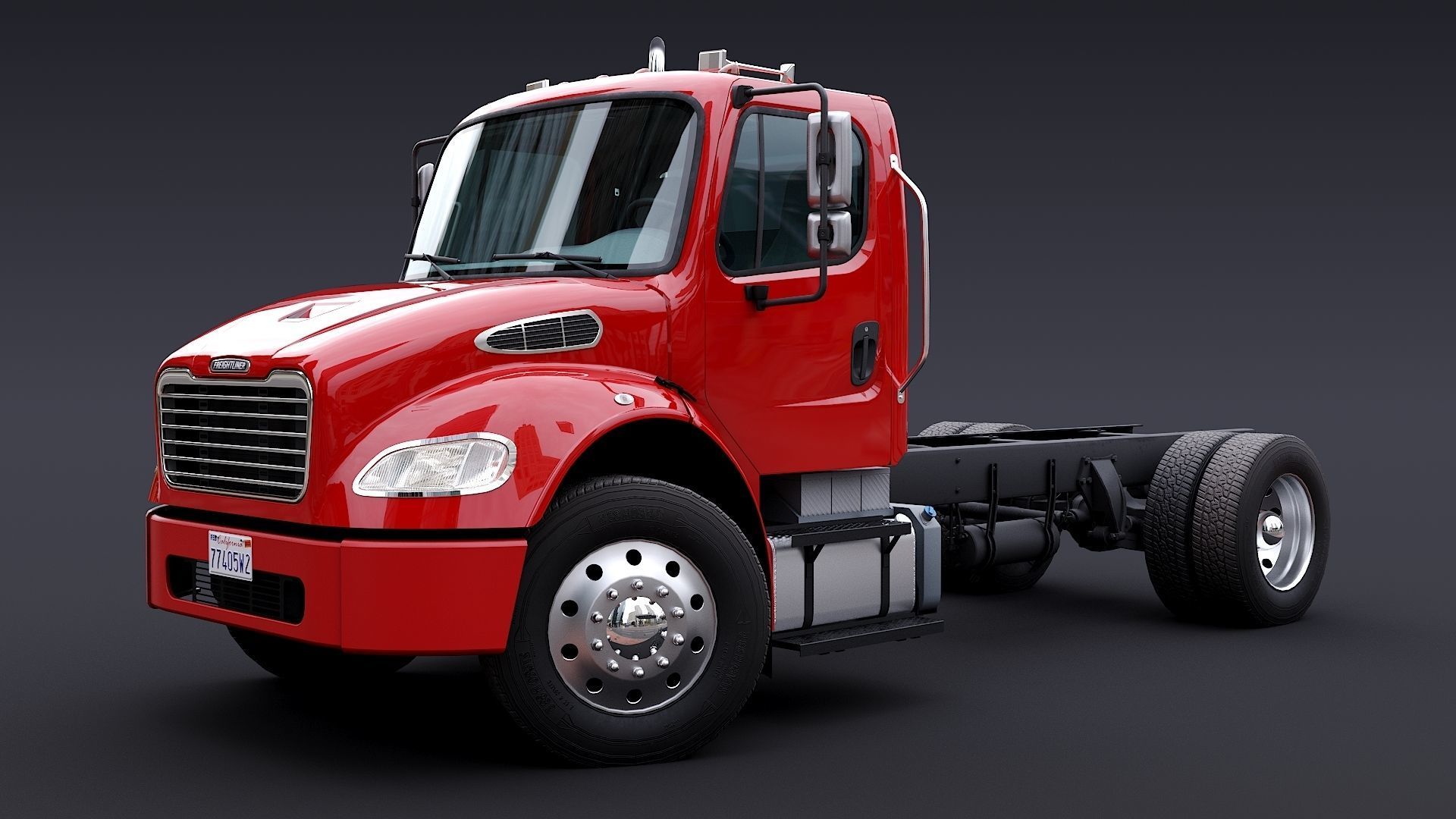 Freightliner M2 106 Day Cab truck Low-poly 3D model_32