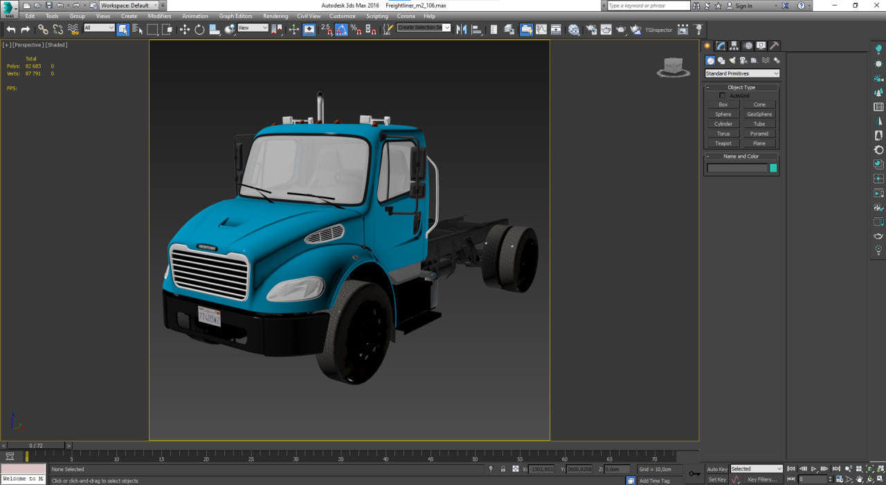 Freightliner M2 106 Day Cab truck Low-poly 3D model_47