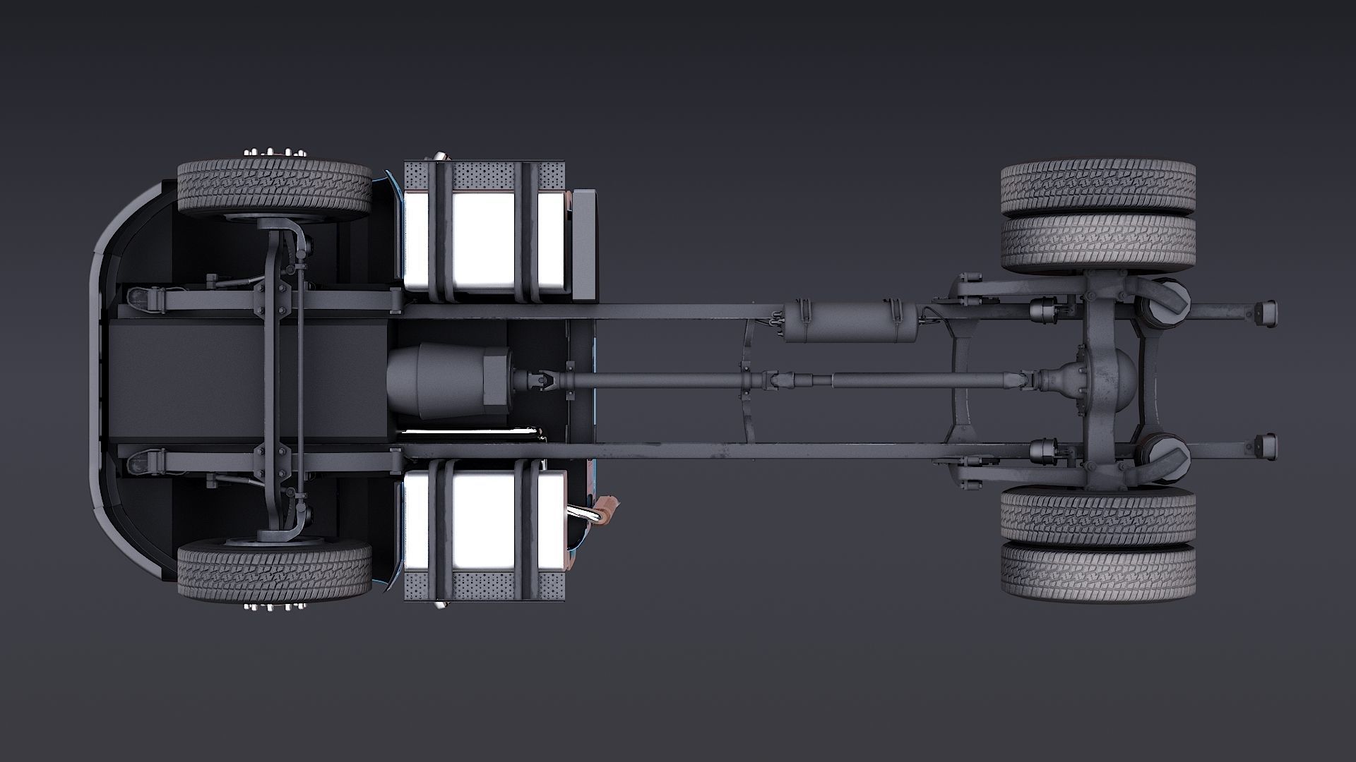 Freightliner M2 106 Day Cab truck Low-poly 3D model_17