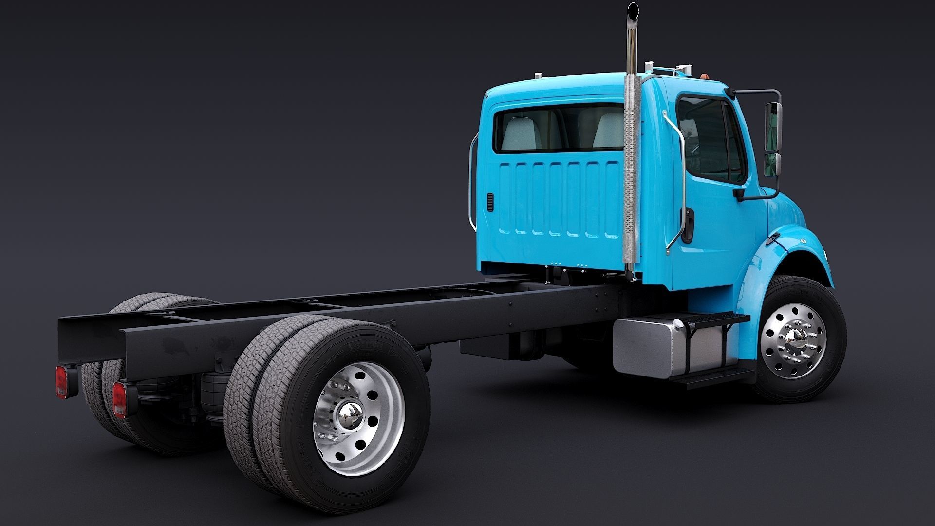 Freightliner M2 106 Day Cab truck Low-poly 3D model_8