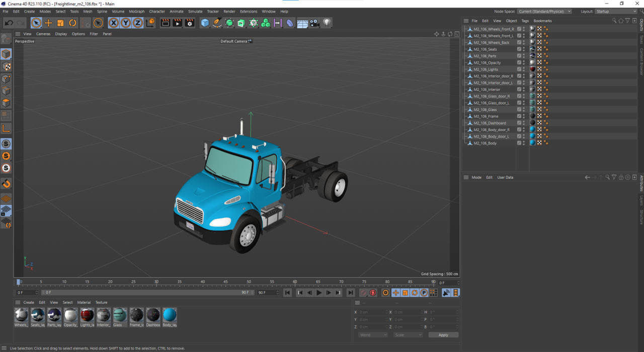 Freightliner M2 106 Day Cab truck Low-poly 3D model_49