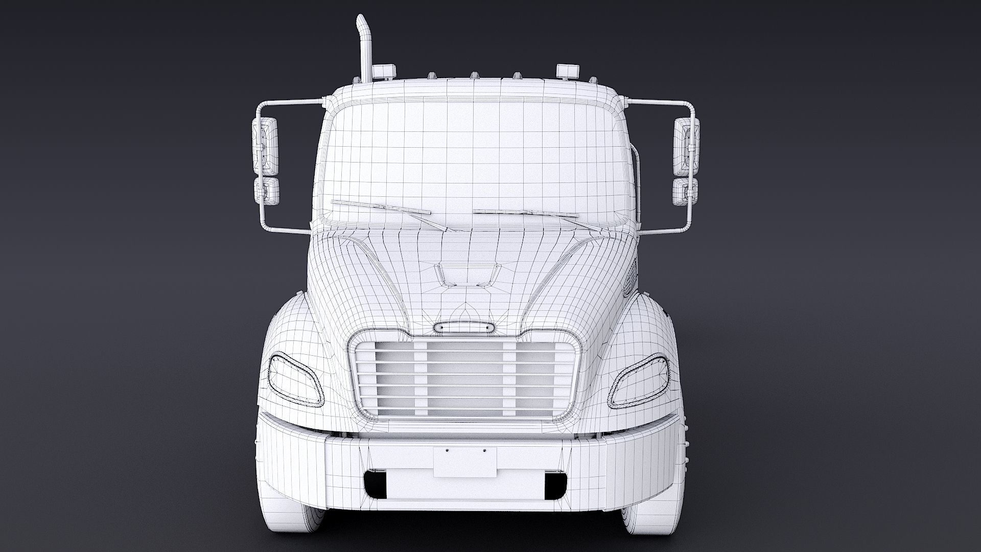 Freightliner M2 106 Day Cab truck Low-poly 3D model_42
