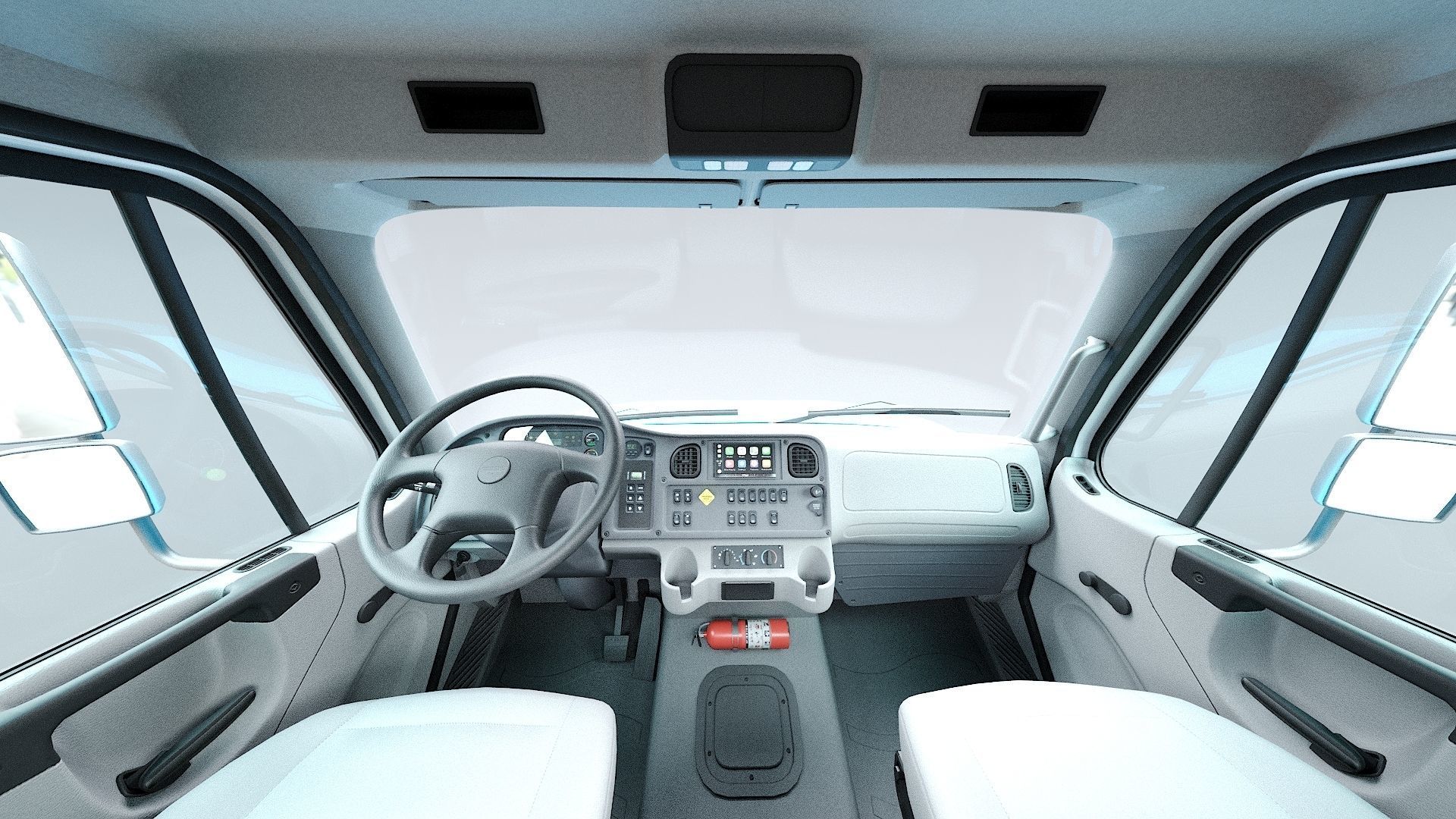 Freightliner M2 106 Day Cab truck Low-poly 3D model_14