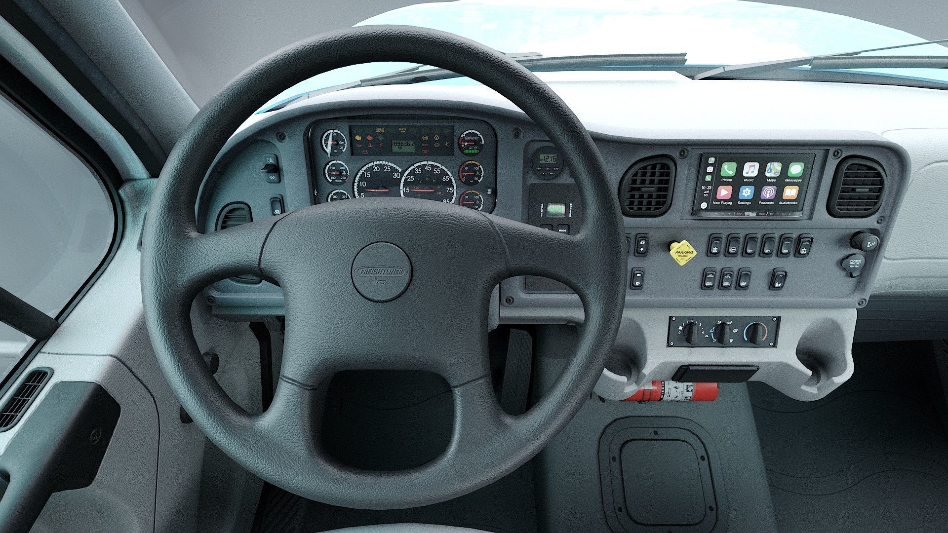 Freightliner M2 106 Day Cab truck Low-poly 3D model_13