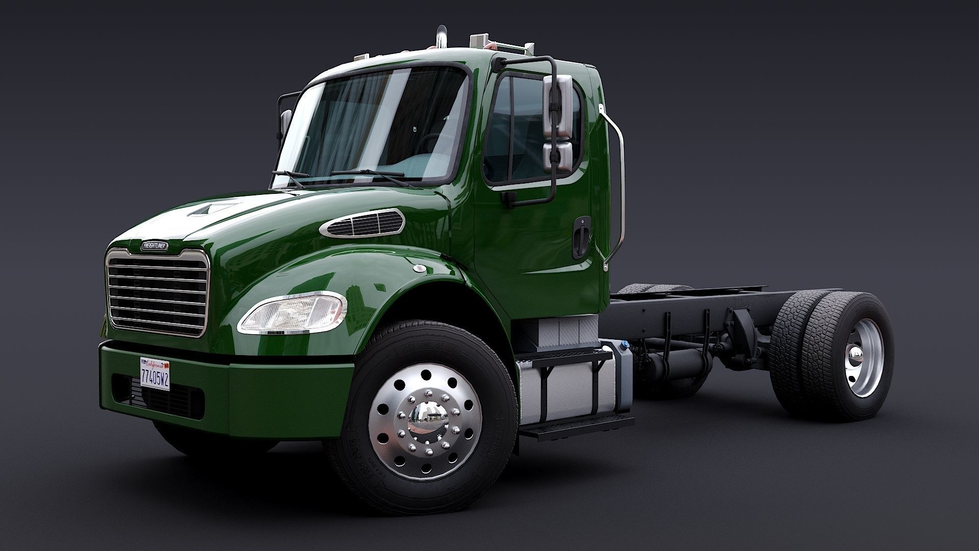 Freightliner M2 106 Day Cab truck Low-poly 3D model_31