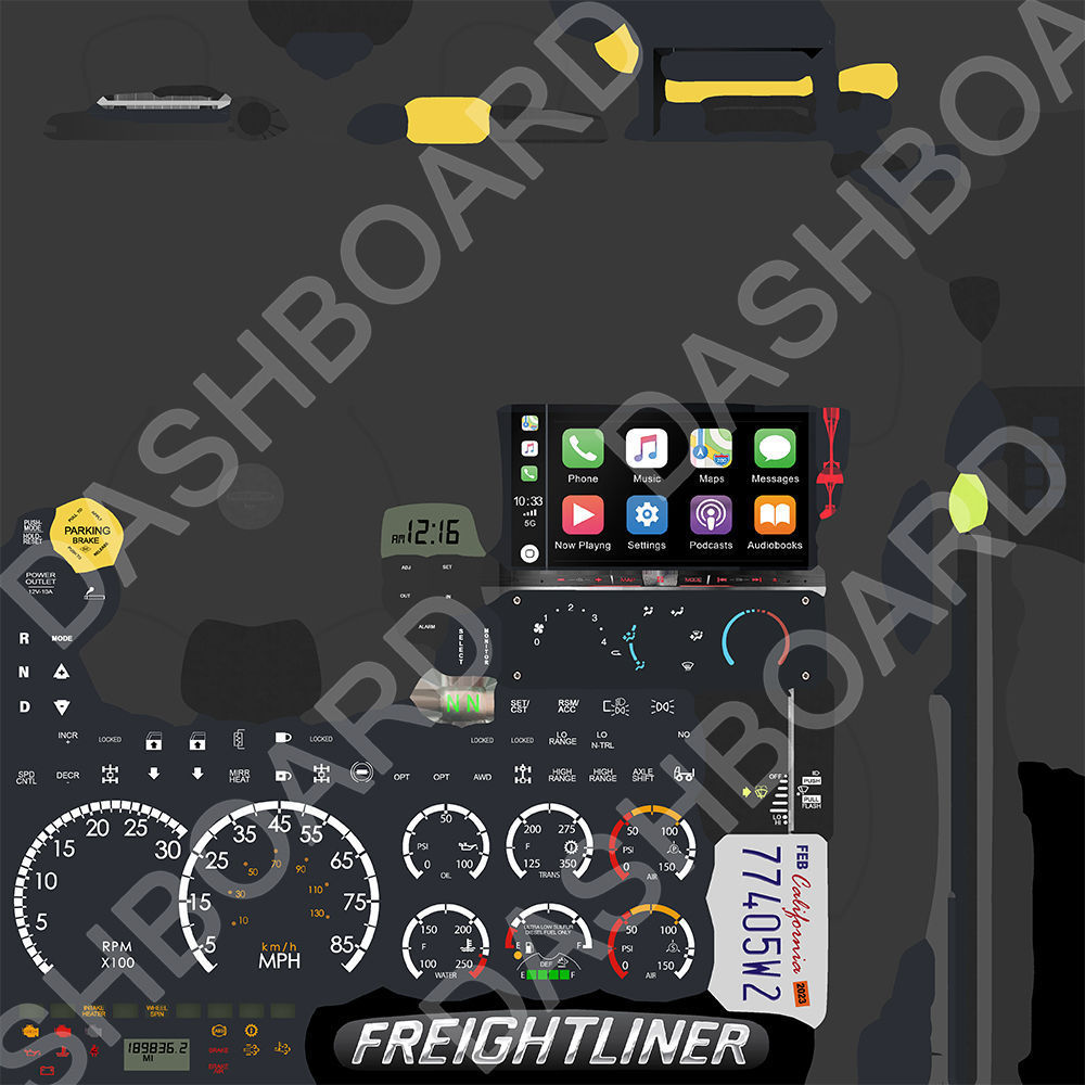 Freightliner M2 106 Day Cab truck Low-poly 3D model_52