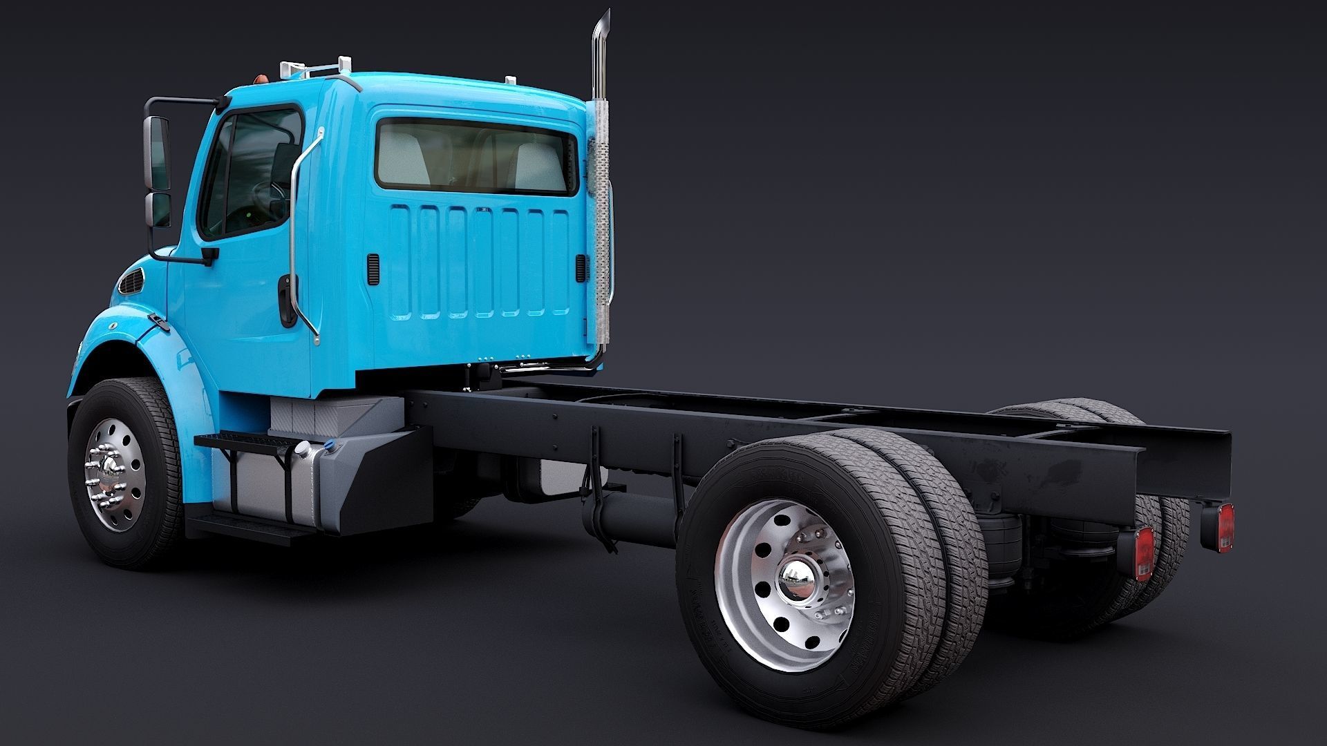 Freightliner M2 106 Day Cab truck Low-poly 3D model_5
