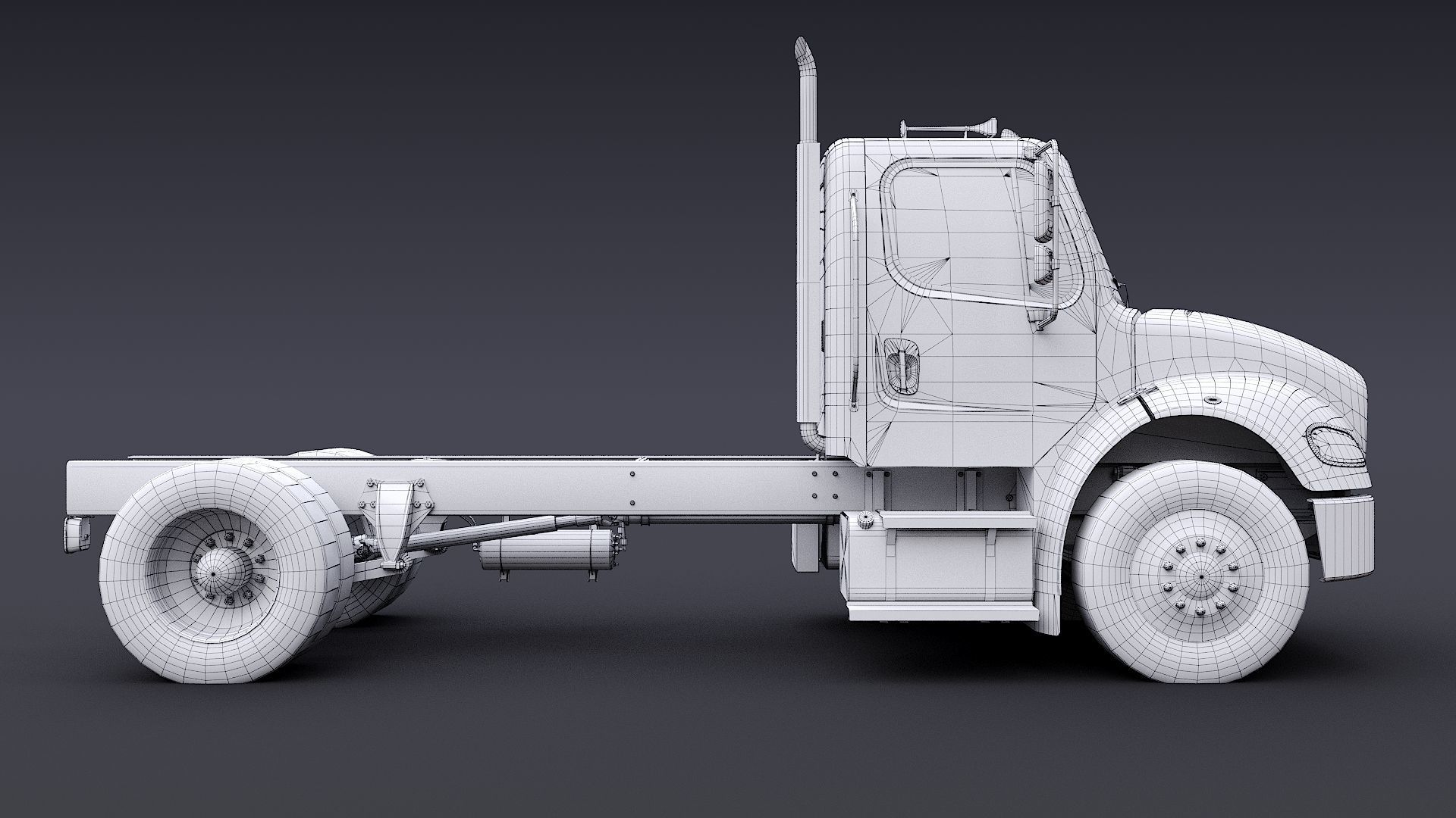 Freightliner M2 106 Day Cab truck Low-poly 3D model_44