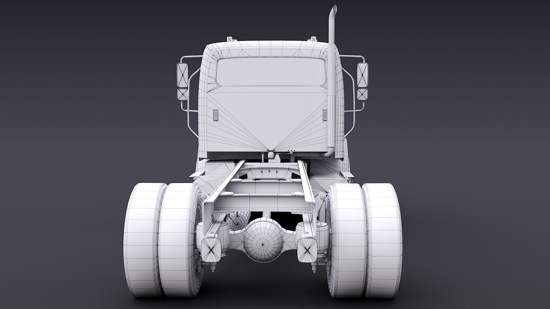 Freightliner M2 106 Day Cab truck Low-poly 3D model_43
