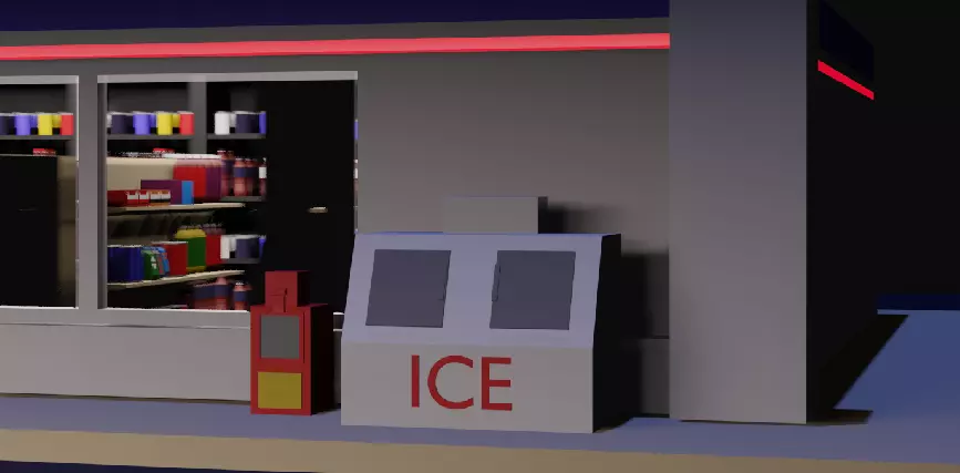 Low-Poly Ice Machine - Refreshing Coolness in Every Polygon Low-poly 3D model_0