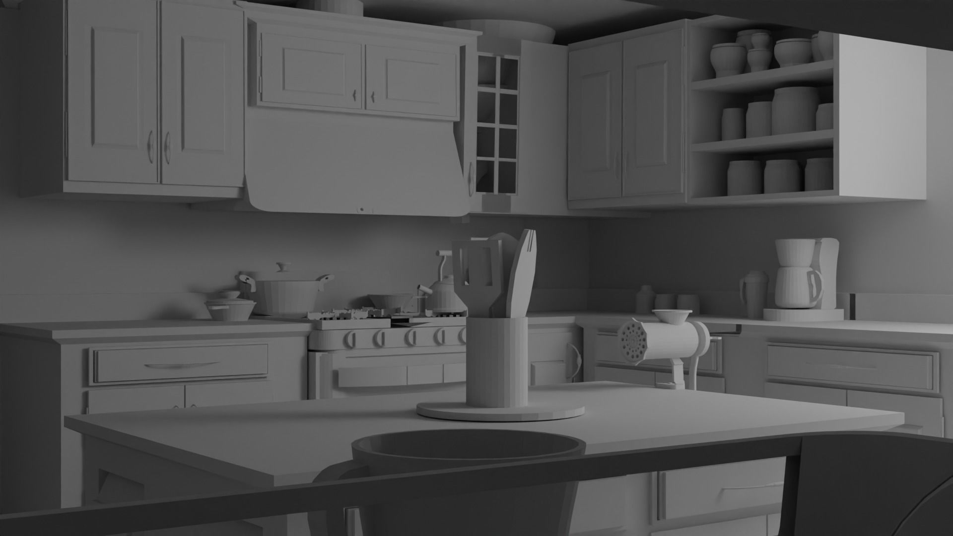 Joel house Low-poly 3D model_4