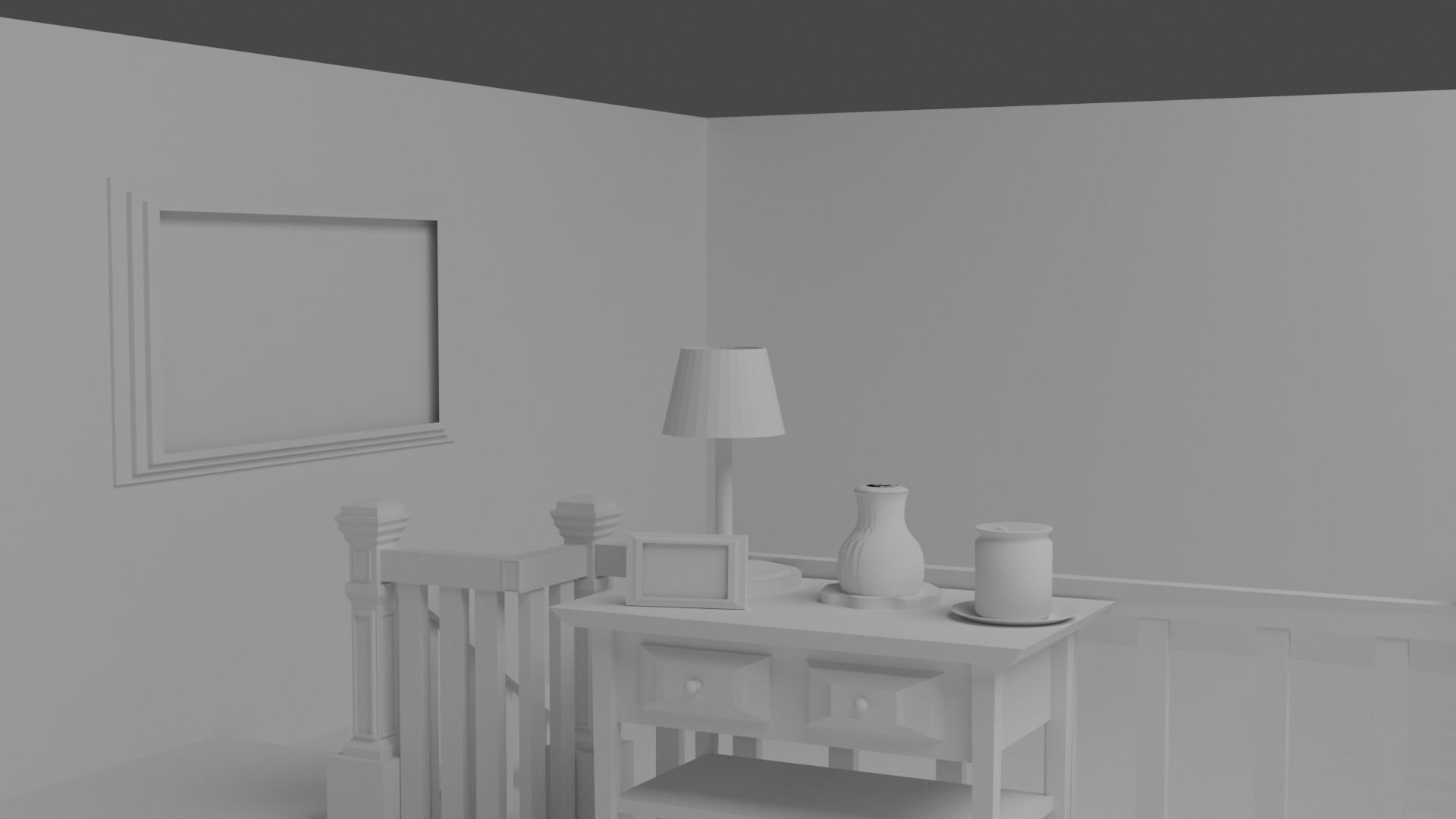 Joel house Low-poly 3D model_7
