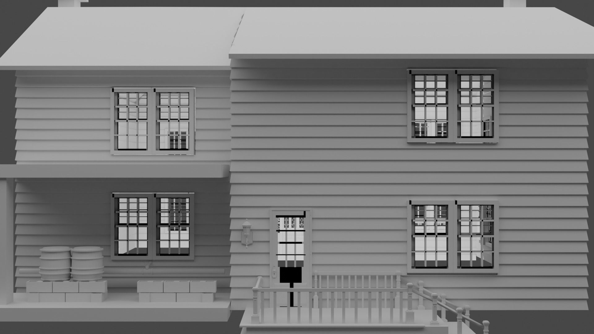 Joel house Low-poly 3D model_1