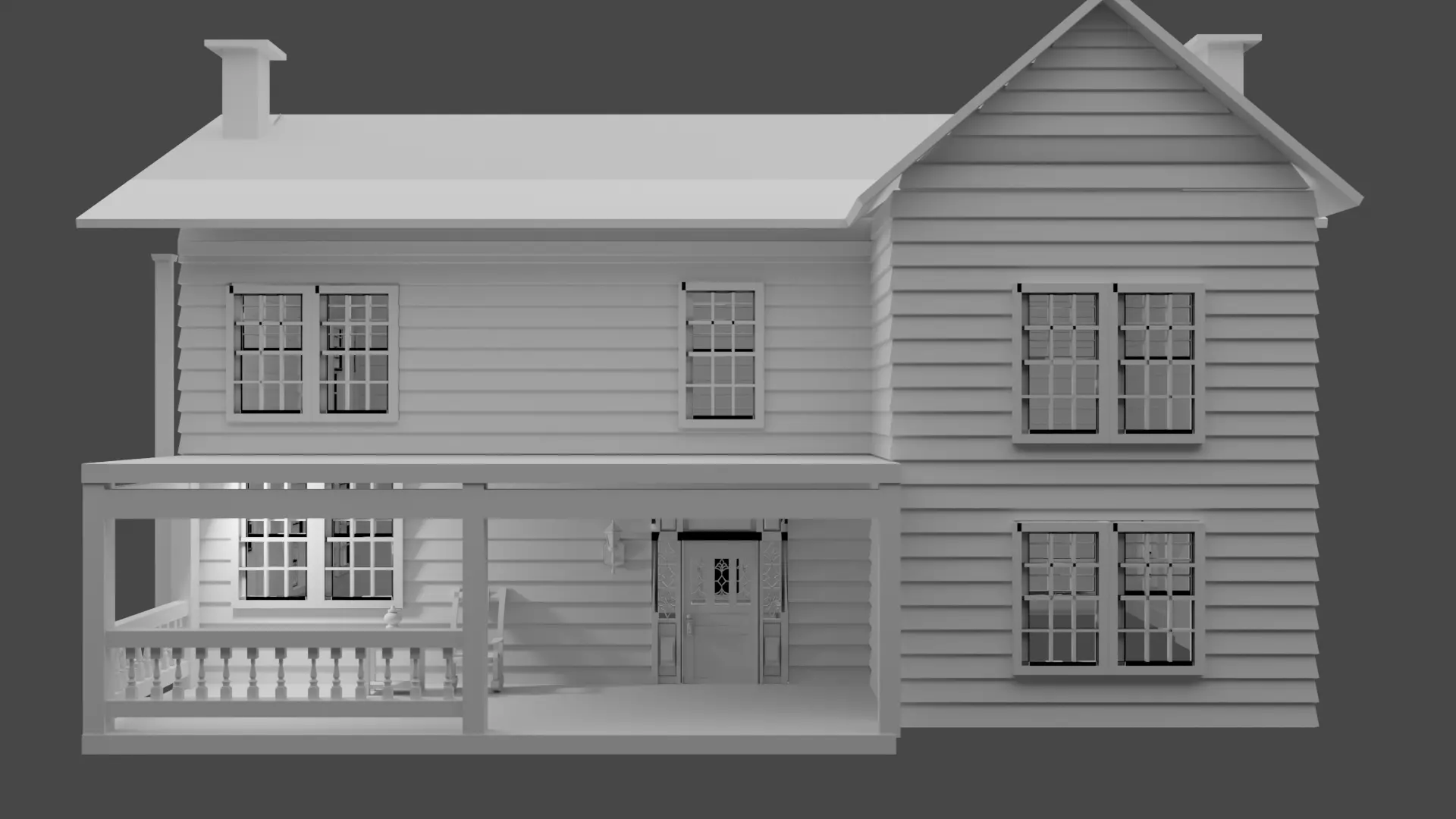 Joel house Low-poly 3D model_0