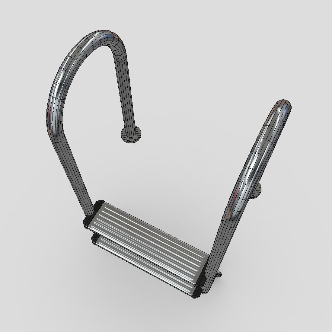 CC0 - Pool Ladder 3 Free low-poly 3D model_8