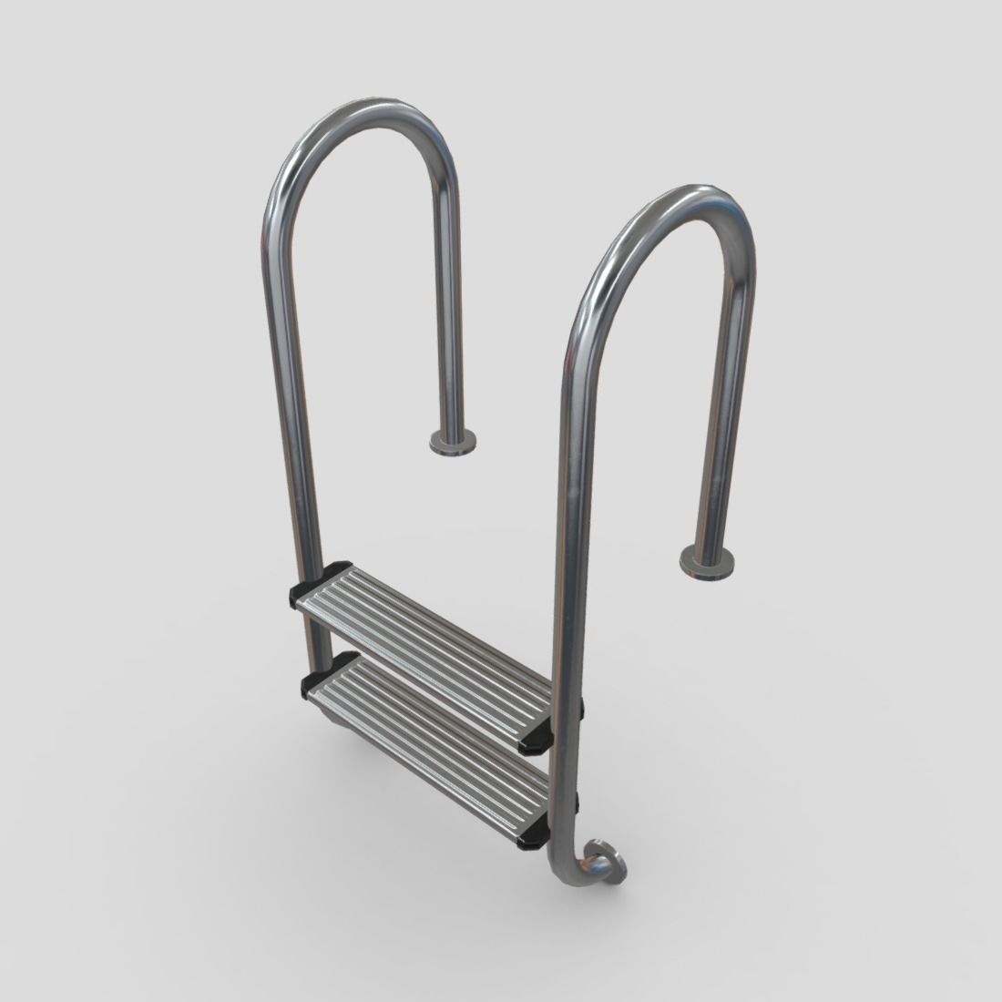 CC0 - Pool Ladder 3 Free low-poly 3D model_5
