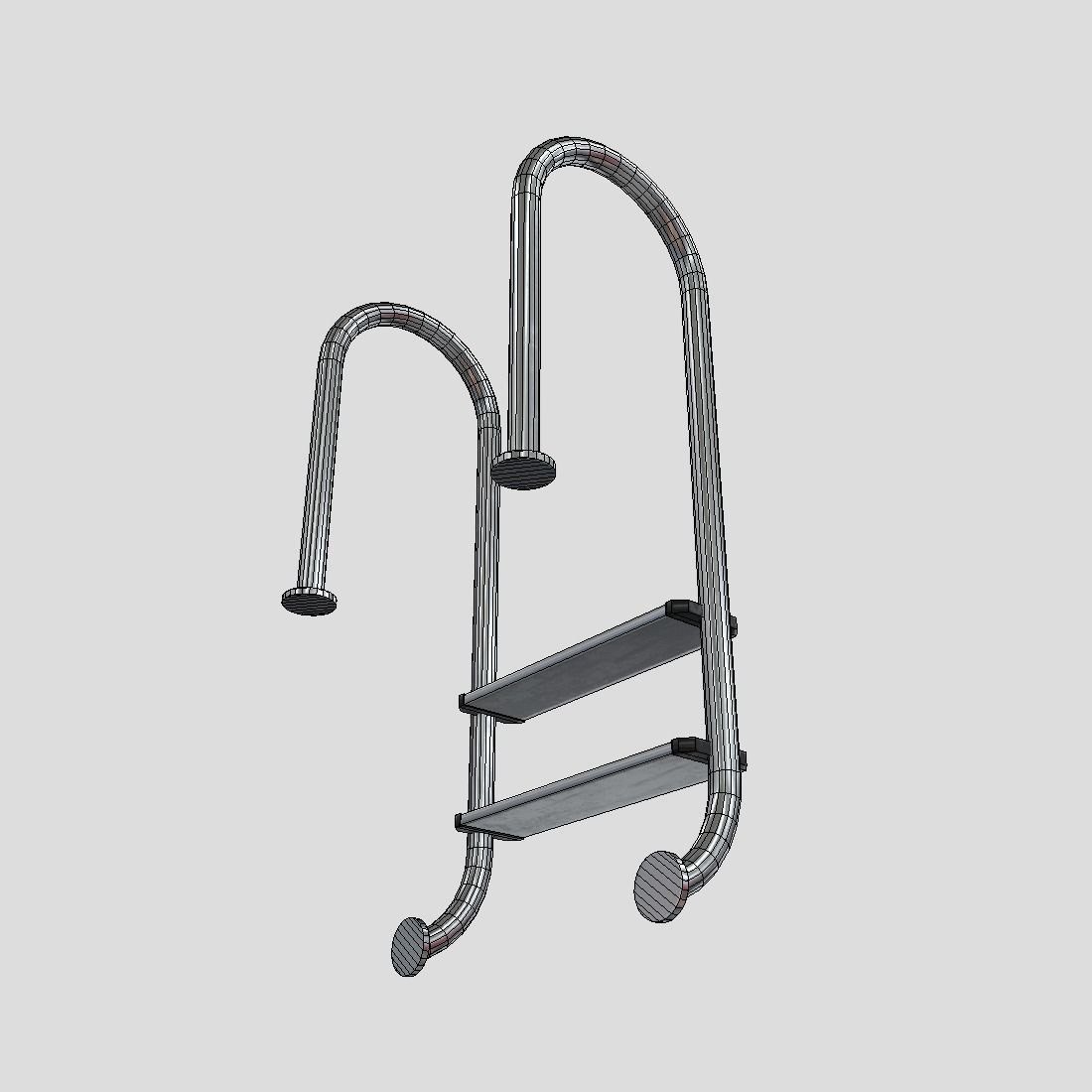 CC0 - Pool Ladder 3 Free low-poly 3D model_10