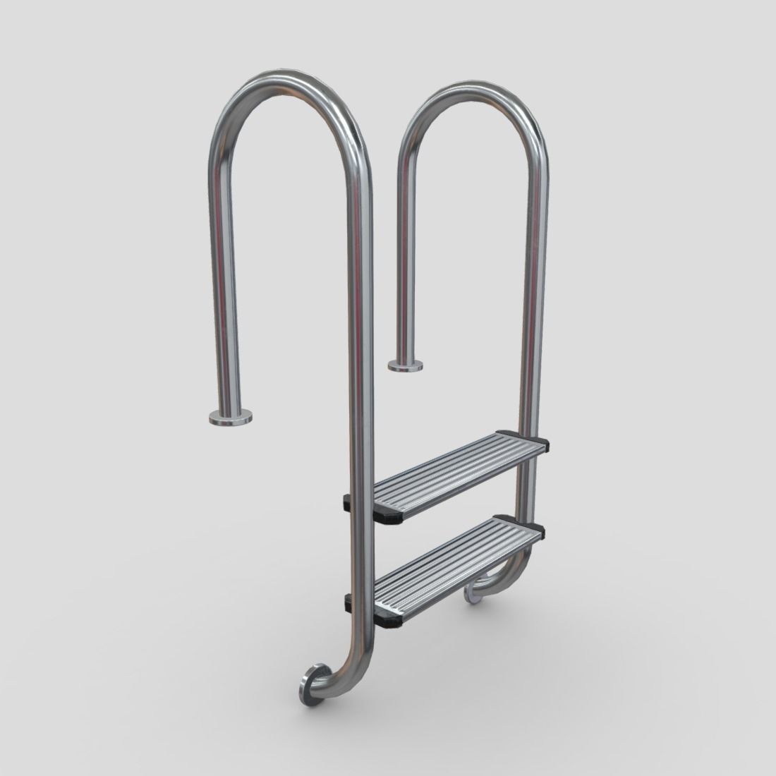 CC0 - Pool Ladder 3 Free low-poly 3D model_11