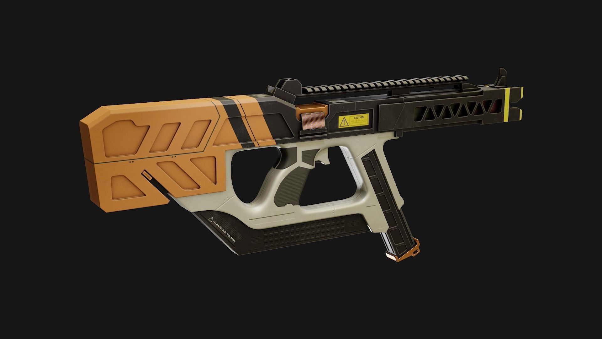 R621 Railgun Low-poly 3D model_3