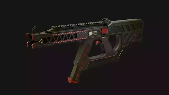 R621 Railgun Low-poly 3D model