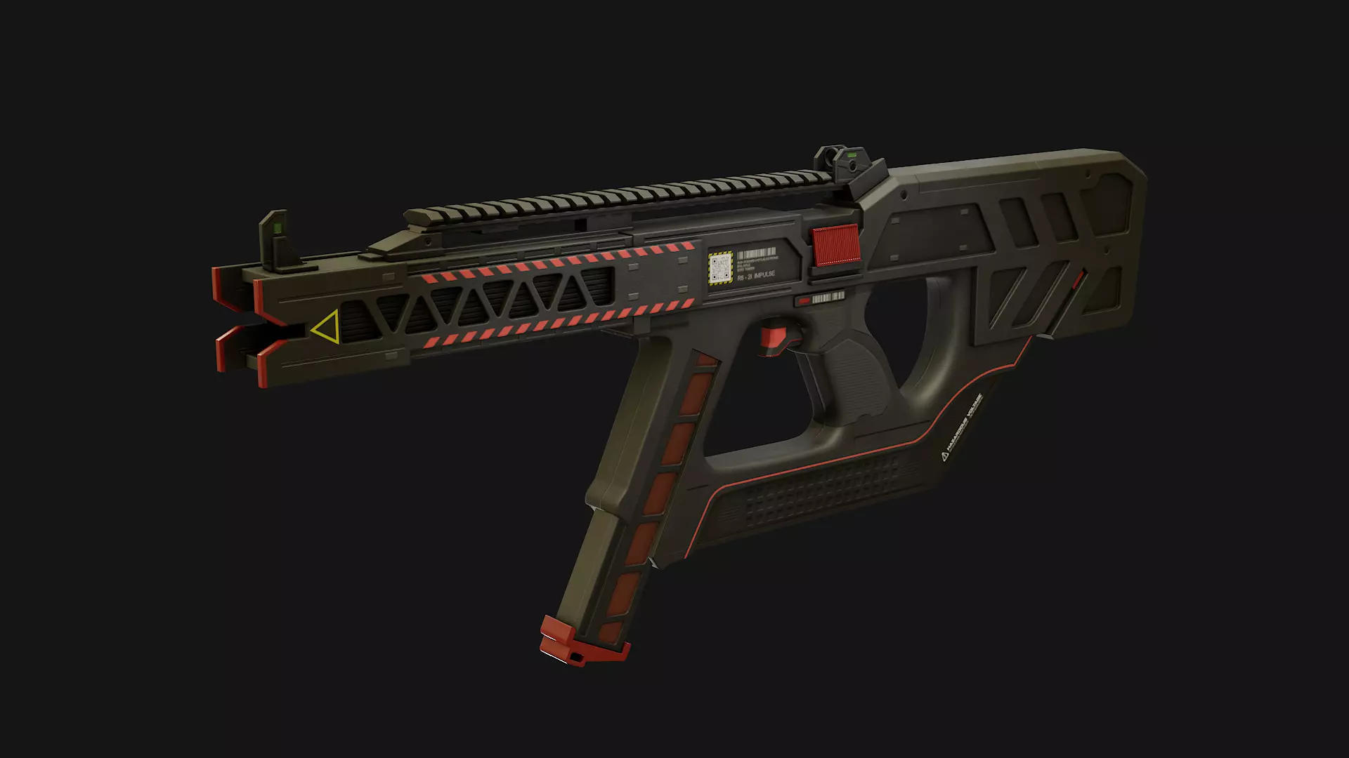 R621 Railgun Low-poly 3D model_0