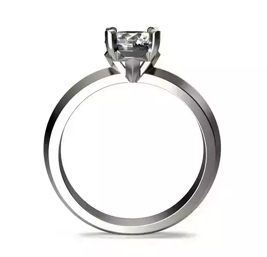 Engagement T1 Ring 1ct Round Diamond Tiffany T ring 3D print model