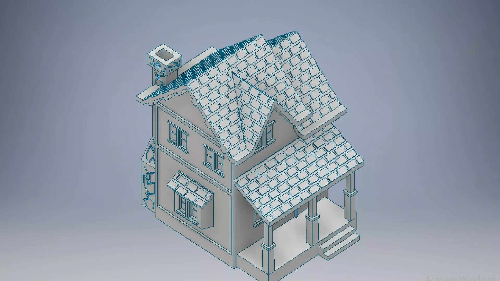 3D Printed House Modeling 3D print model_0