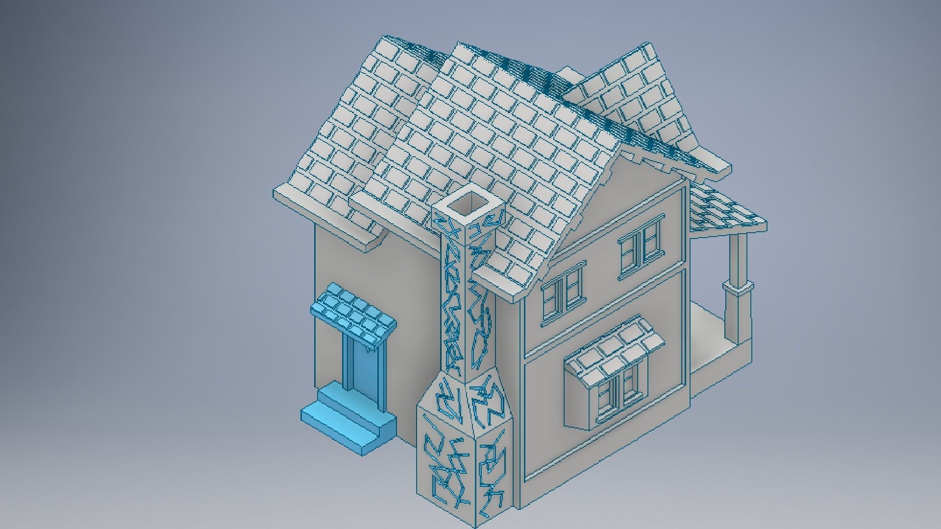 3D Printed House Modeling 3D print model_5