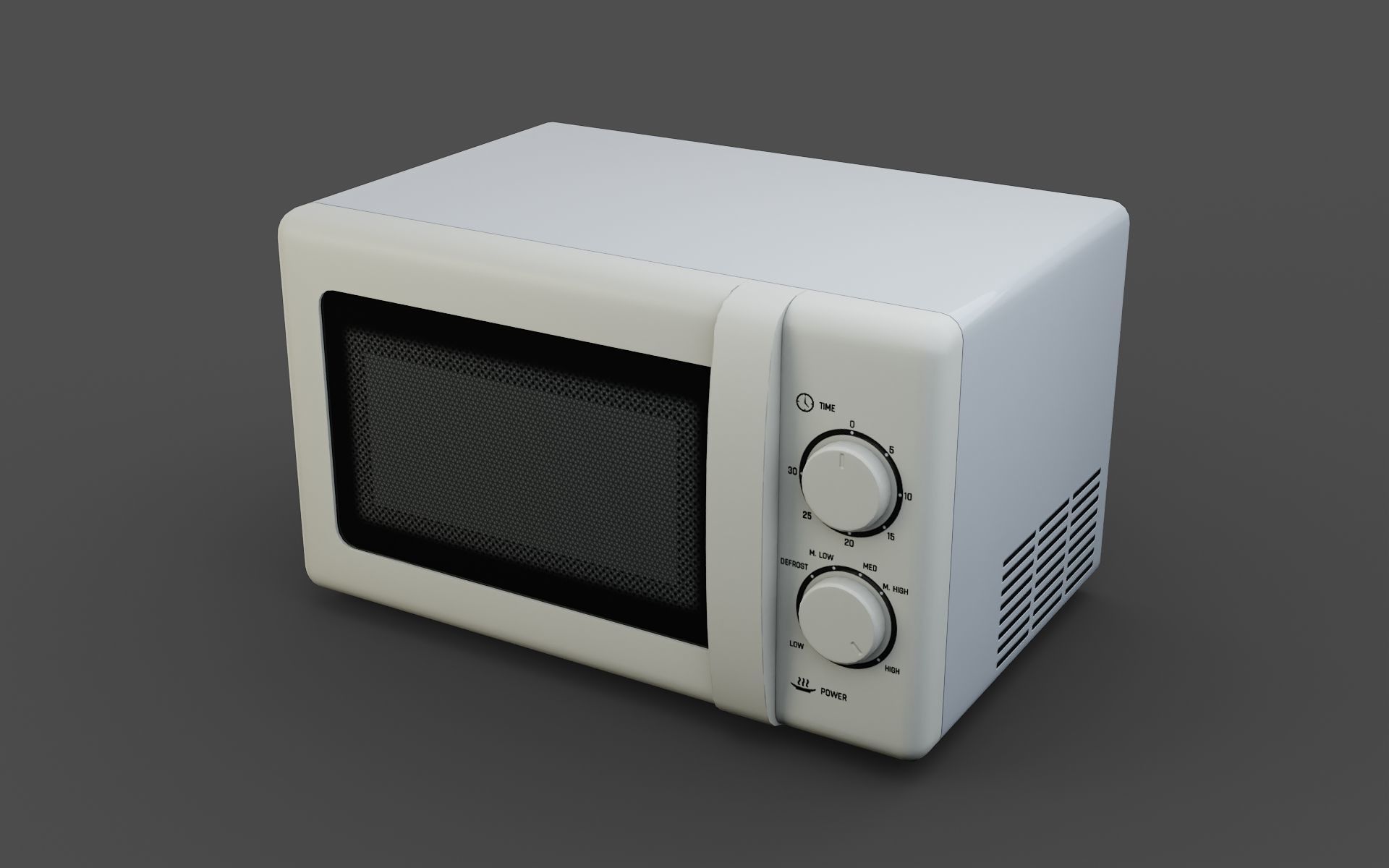 Microwave A Game-Ready Low-poly 3D model_2