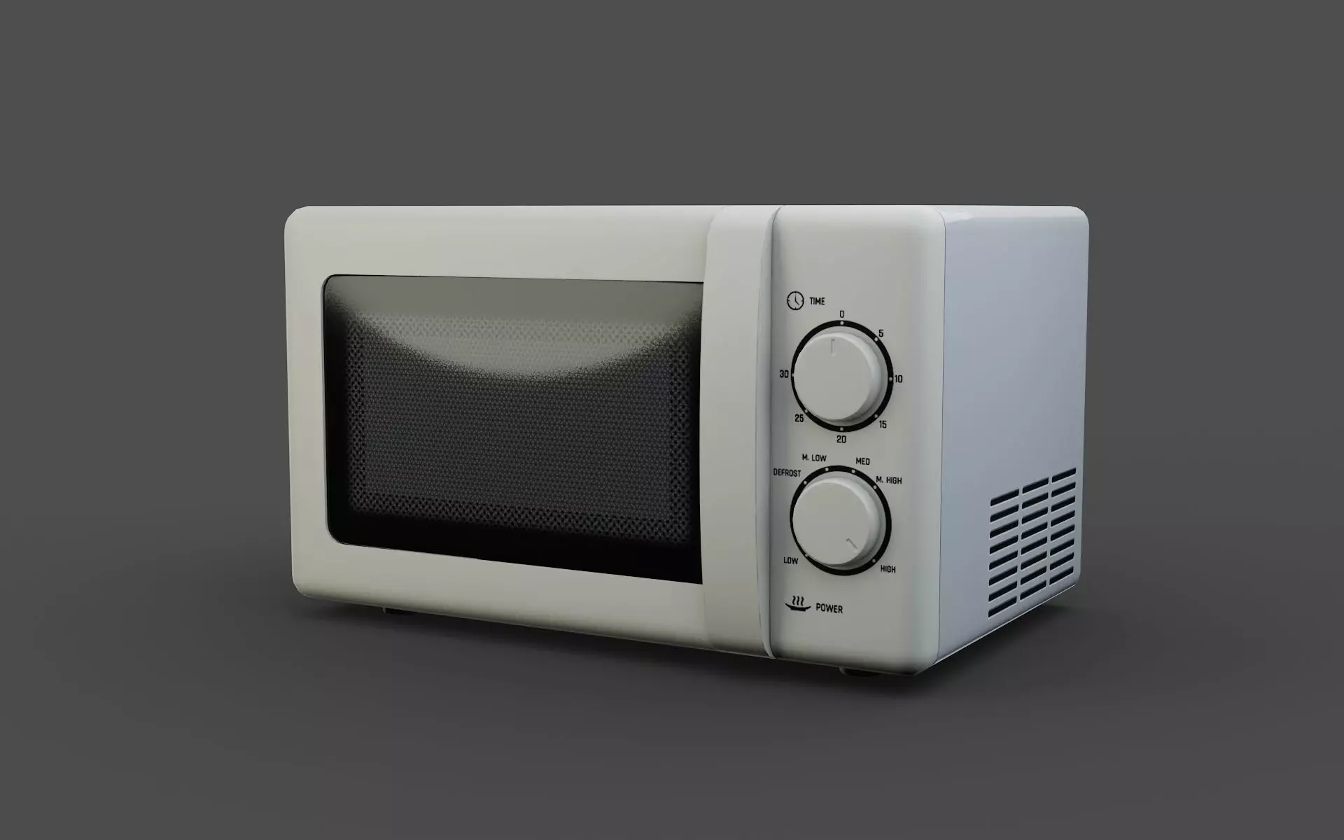 Microwave A Game-Ready Low-poly 3D model_0