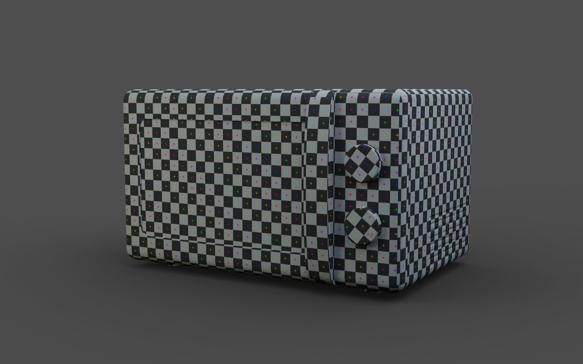 Microwave A Game-Ready Low-poly 3D model_3