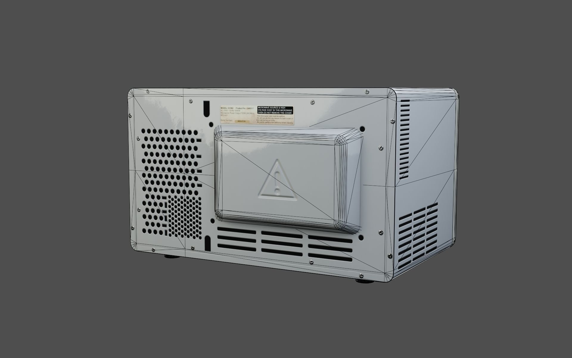 Microwave A Game-Ready Low-poly 3D model_7