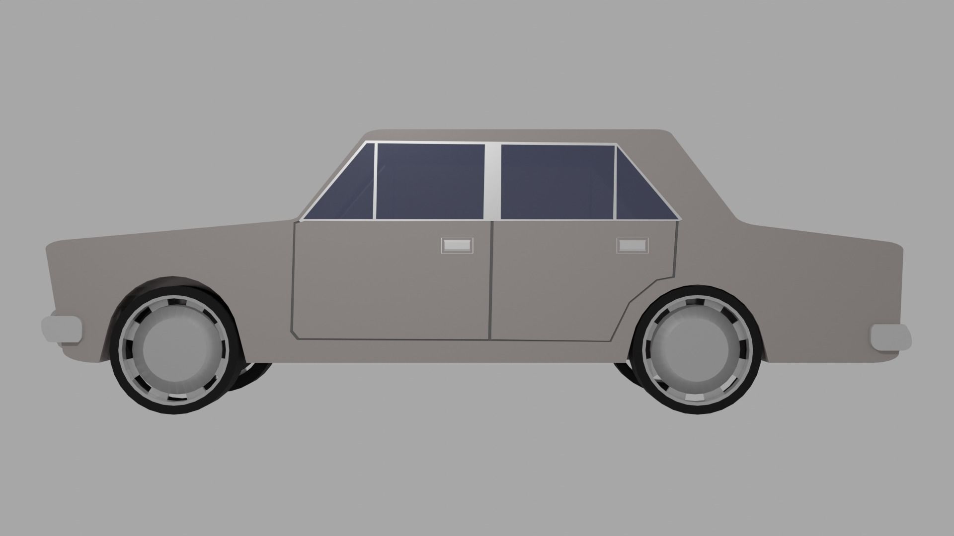 Low poly CAR with working wheels Free low-poly 3D model_3
