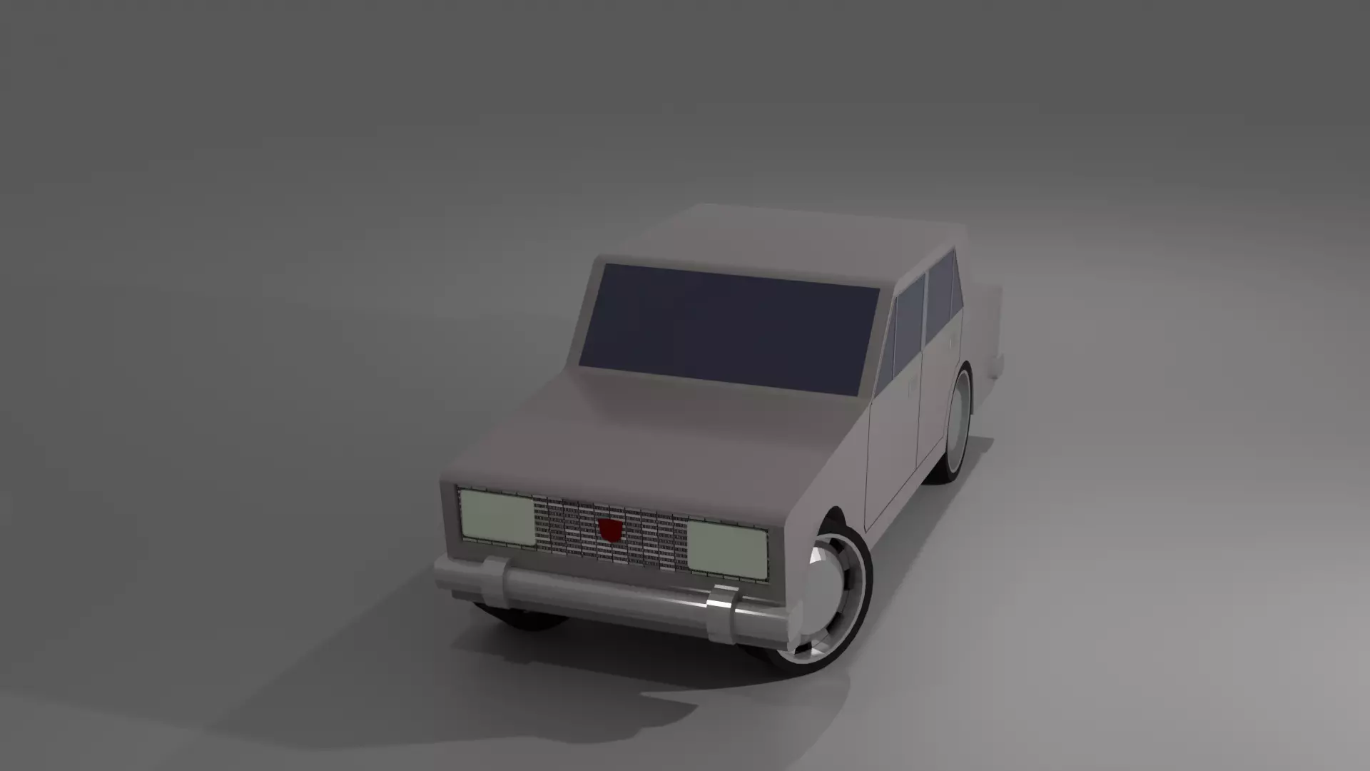 Low poly CAR with working wheels Free low-poly 3D model_0
