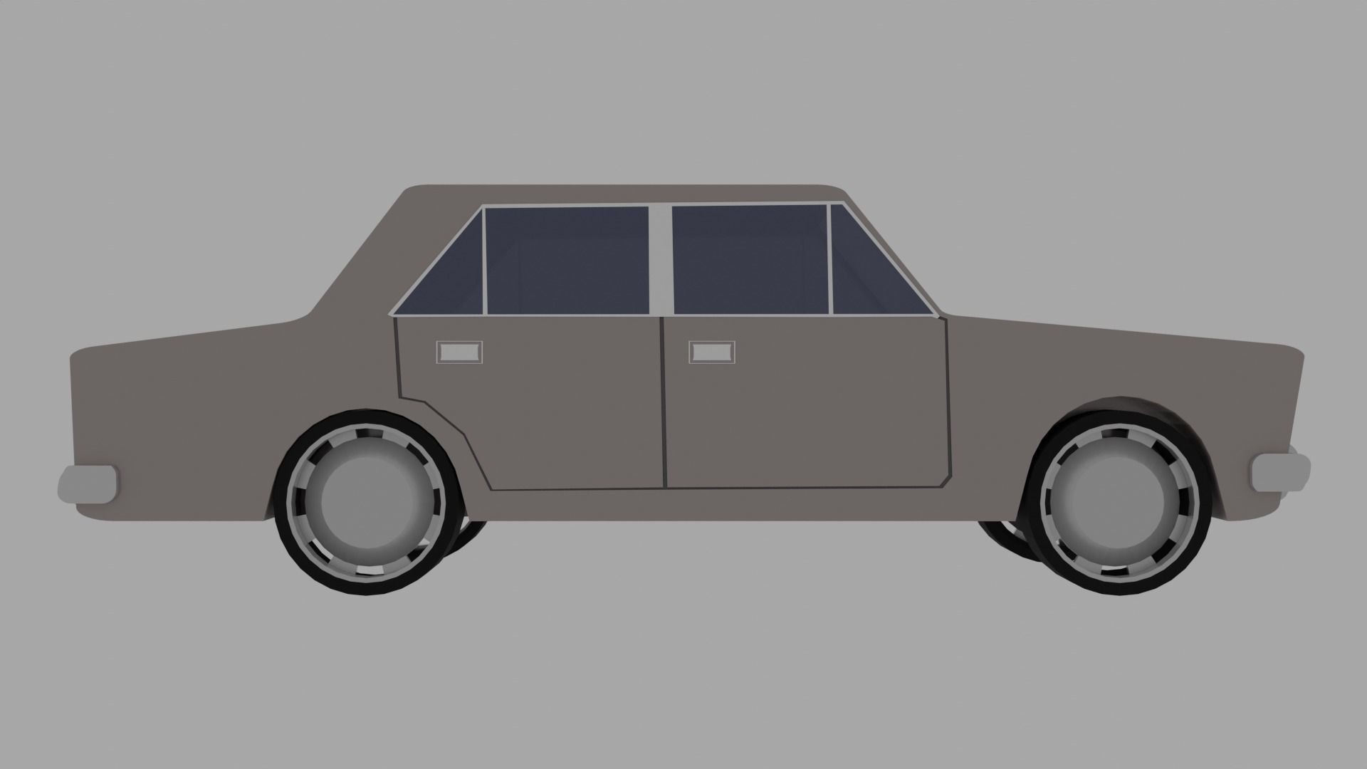 Low poly CAR with working wheels Free low-poly 3D model_4